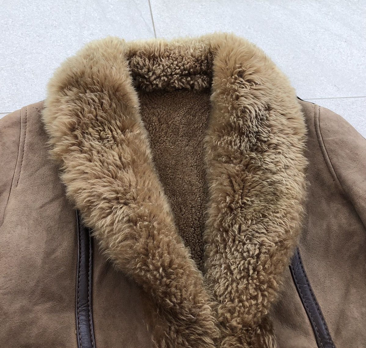 Japanese Brand Vintage Real Leather Sheepskin Fur Coat Made in Spain Size M / US 6-8 / IT 42-44 - 14 Thumbnail