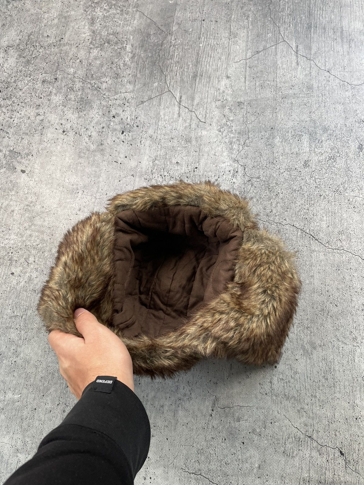Japanese Brand × Vintage Vintage Crazy Y2k Mohair Fuzzy Hat Ushanka Punk Huge Size ONE SIZE - 4 Thumbnail