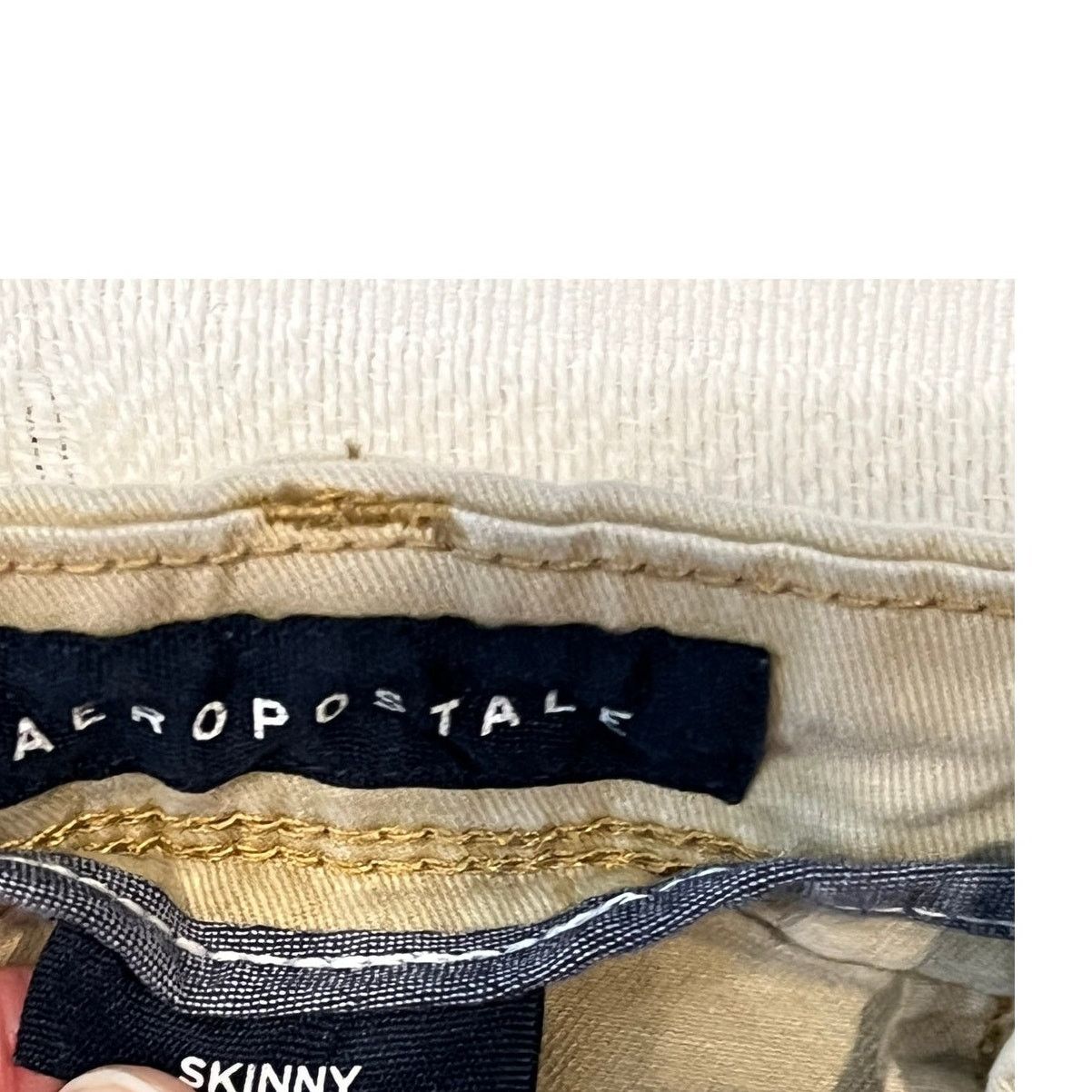 Aeropostale Aeropostale Skinny Beige Jeans Mens 32x34 Size US 32 / EU 48 - 3 Thumbnail