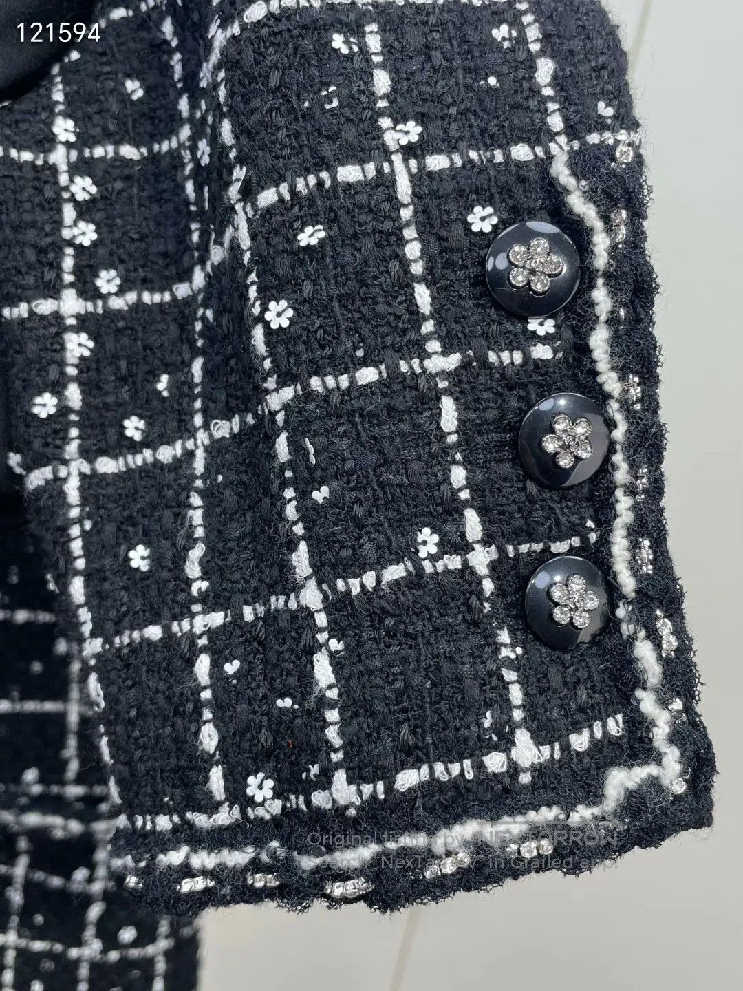 Chanel Chanel Floral Sequin Plaid Dress Coat. Size XS / US 0-2 / IT 36-38 - 3 Thumbnail