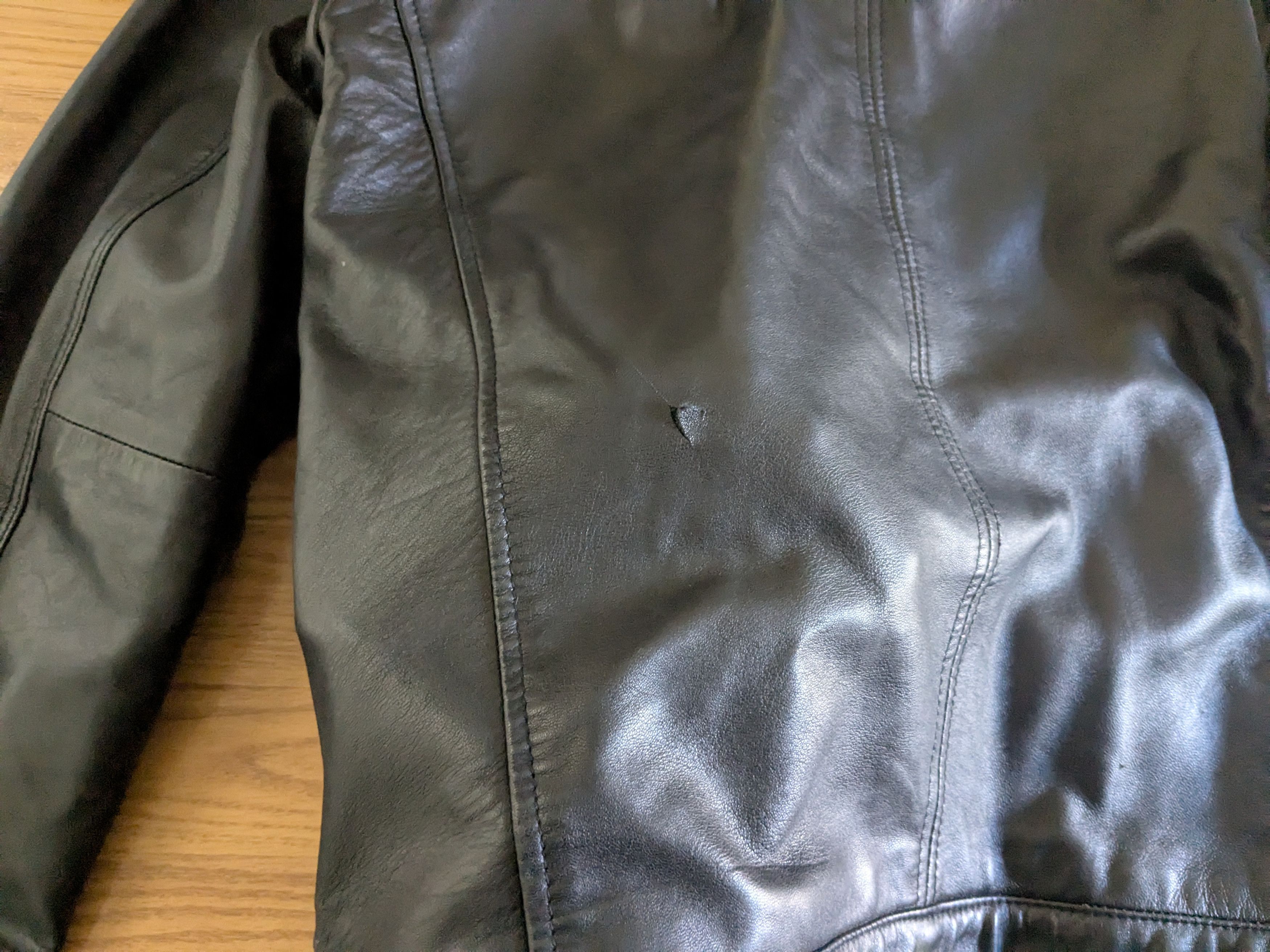 Michael Kors Michael Kors Leather Jacket Black Large Zip Up Size US L / EU 52-54 / 3 - 8 Thumbnail