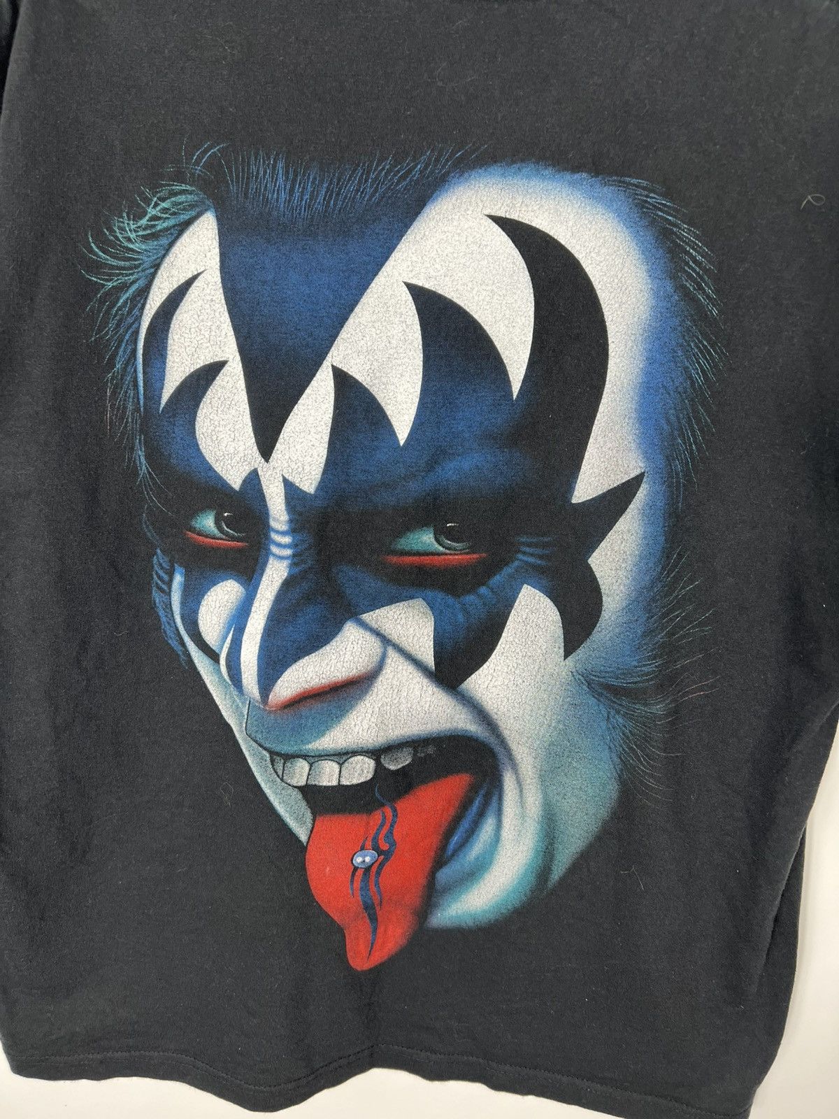 Band Tees VINTAGE KISS BAND GENE SIMMONS BIG FACE REVERSIBLE T SHIRT Size US L / EU 52-54 / 3 - 5 Thumbnail
