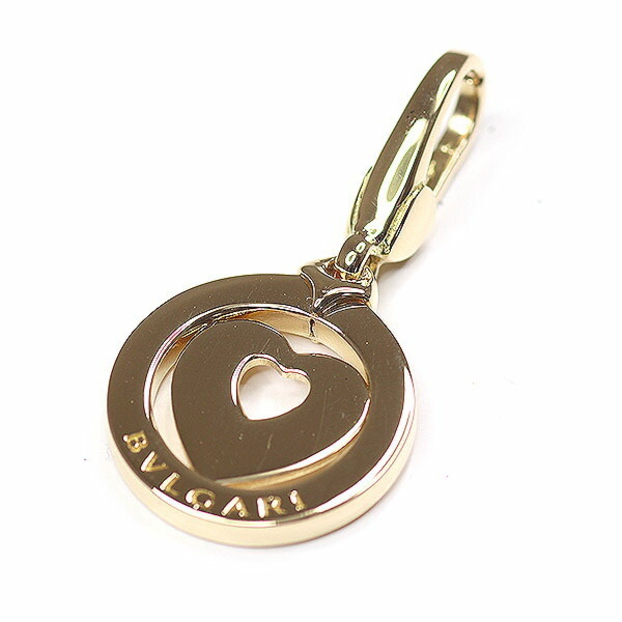image of Bulgari Bvlgari Tondo Heart Charm Pendant Top K18 Yellow Gold 750Yg Finished, Women's
