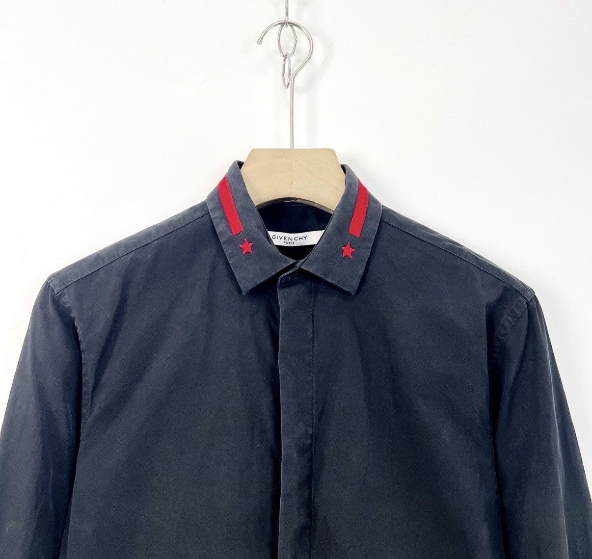 Givenchy Givenchy Classic Embroidered Five-Star Striped Shirt K12 Size US S / EU 44-46 / 1 - 3 Thumbnail