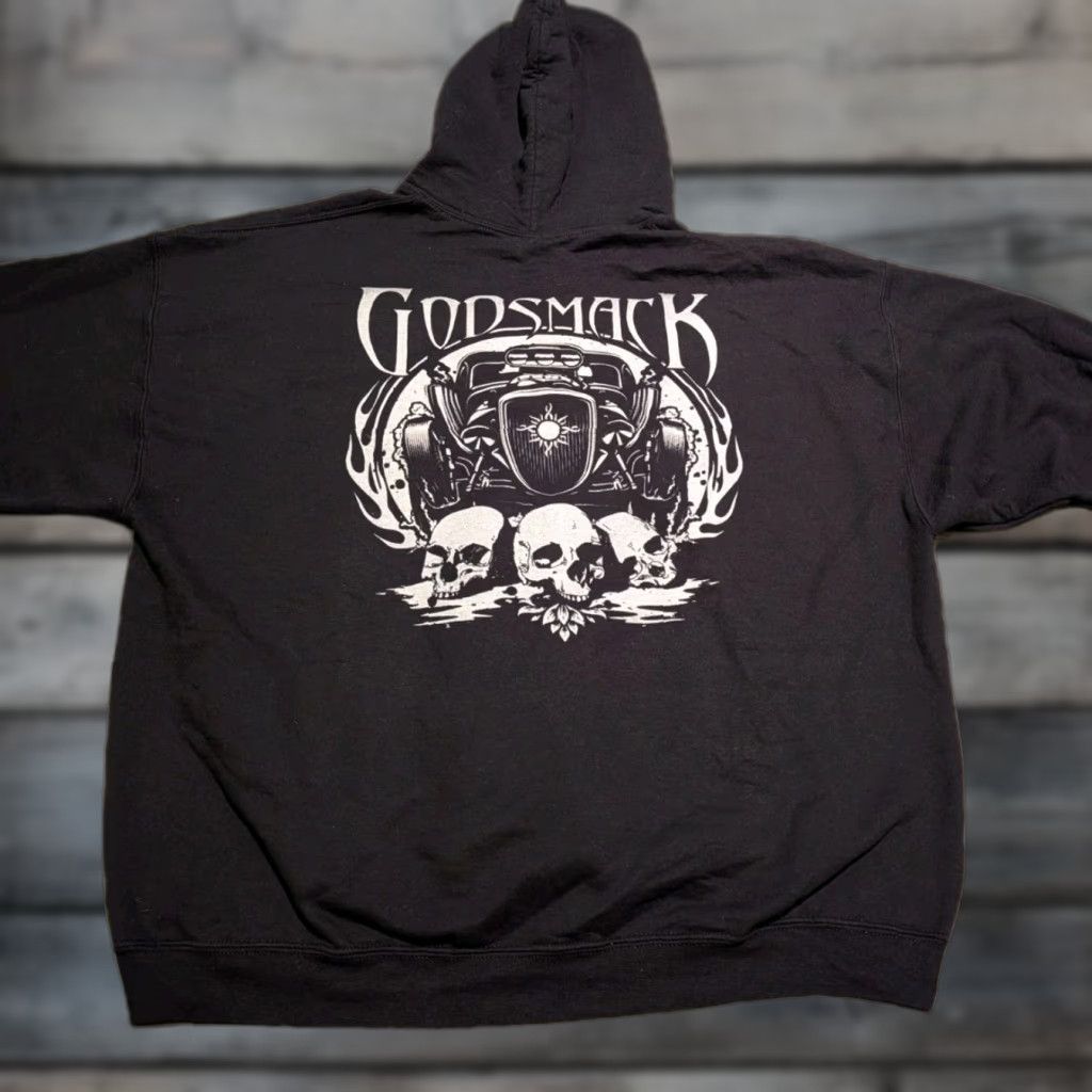 Gildan Gildan Heavy Blend Godsmack Band Hoodie Men’s Black 2XL Graphic Print Hooded Pullover Long Sleeve Regular Fit Size 2XL Size US XXL / EU 58 / 5 - 1 Thumbnail
