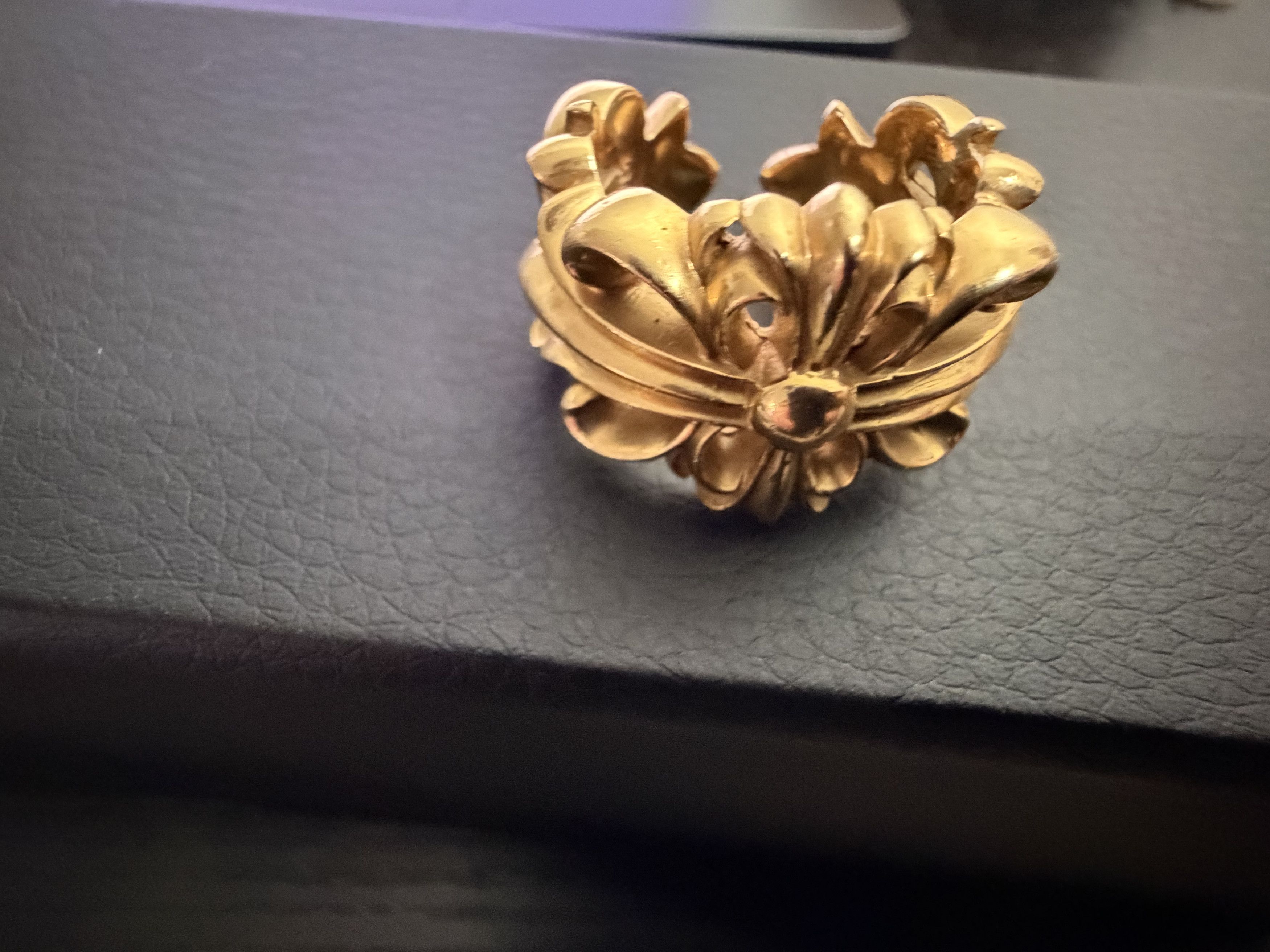 Chrome Hearts Chrome Hearts DBL Floral Cross Ring Size 8 Size ONE SIZE - 1 Thumbnail