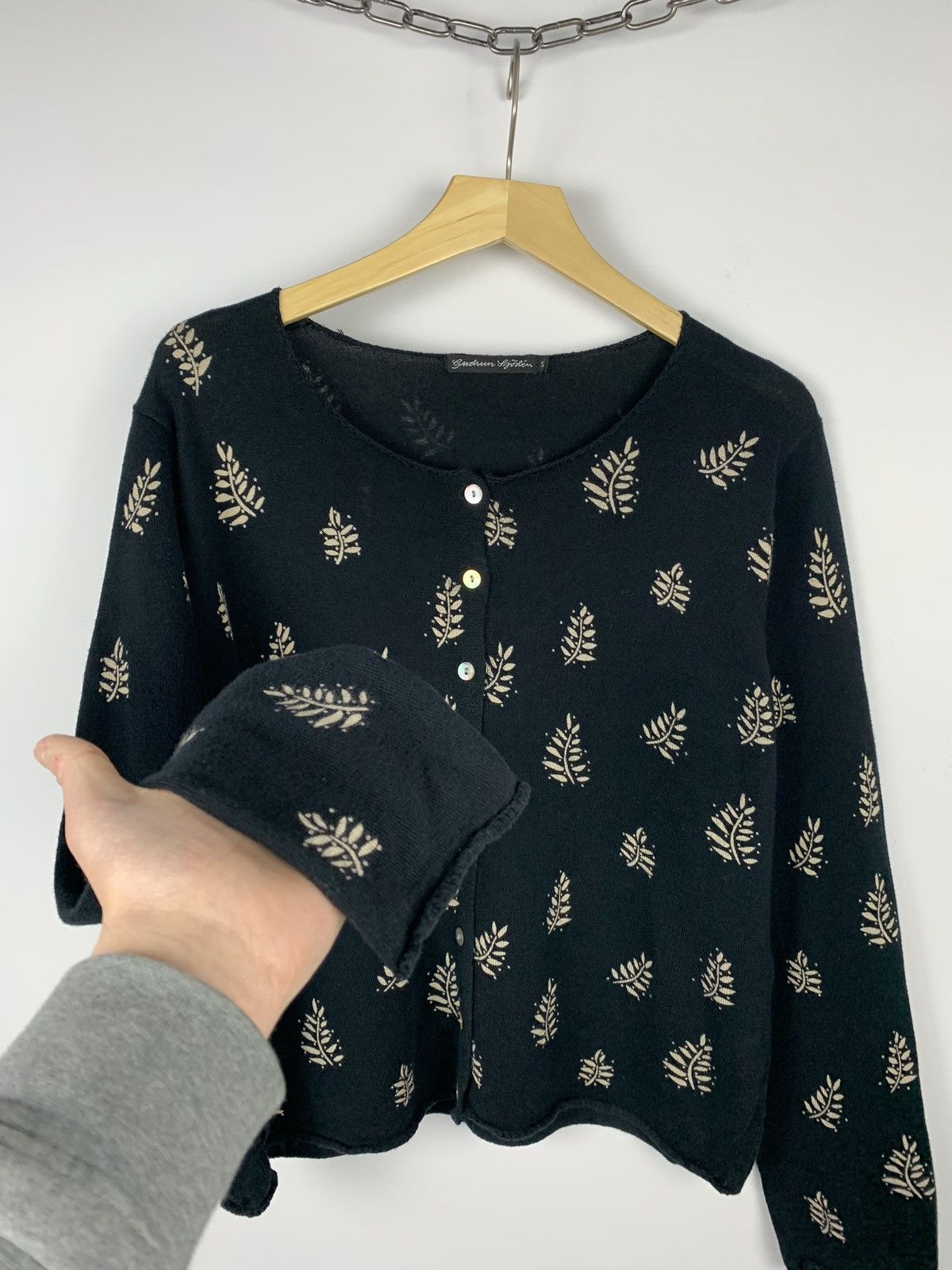 Other Gudrun Sjoden Floral Leaf Pattern Cardigan Sweater Size S Size S / US 4 / IT 40 - 4 Thumbnail