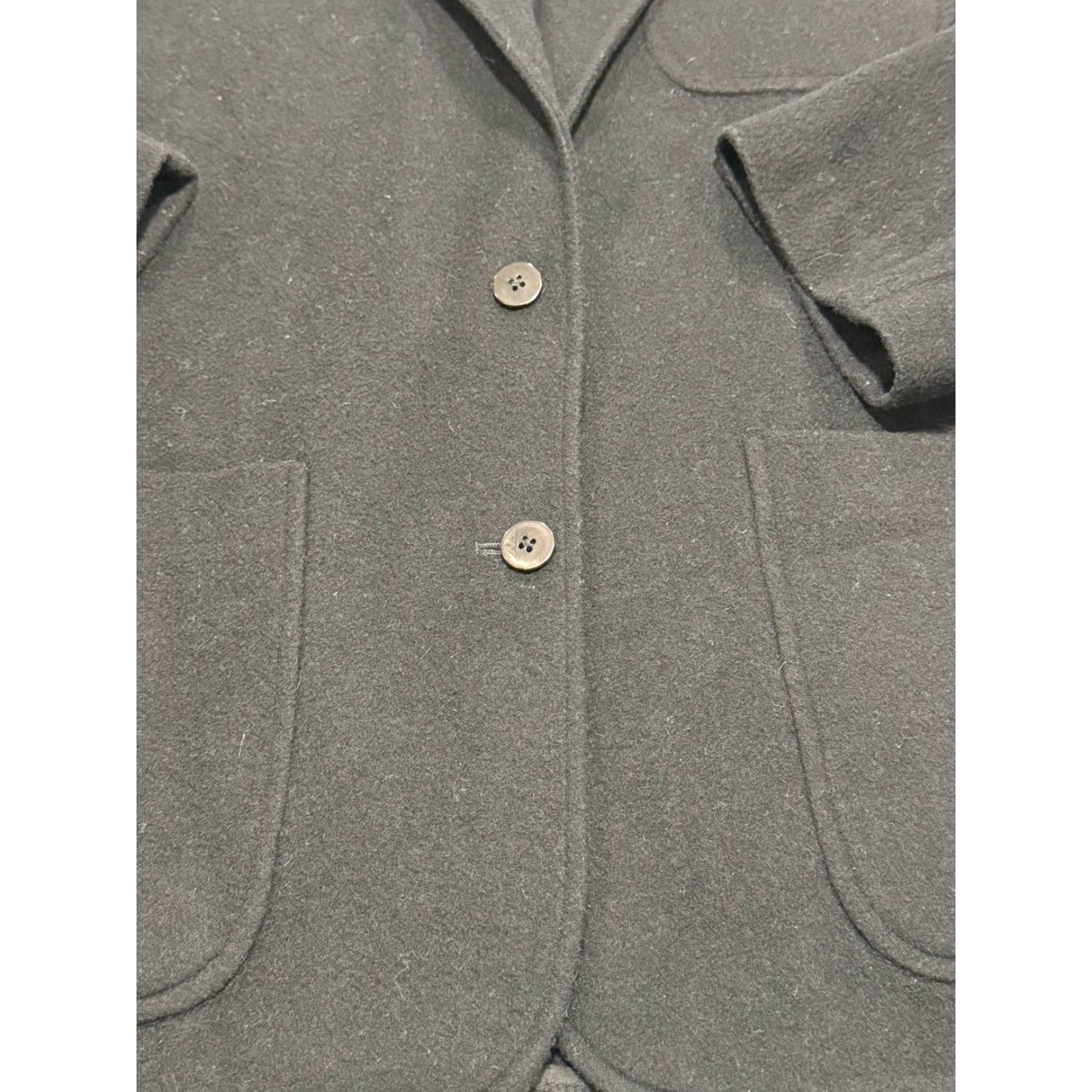 J.Crew J.CREW Blazer Women’s Adult M Black Cashmere Blend Oversized 2-Button Retro Winter Fall Spring Womens Size M / US 6-8 / IT 42-44 - 2 Thumbnail