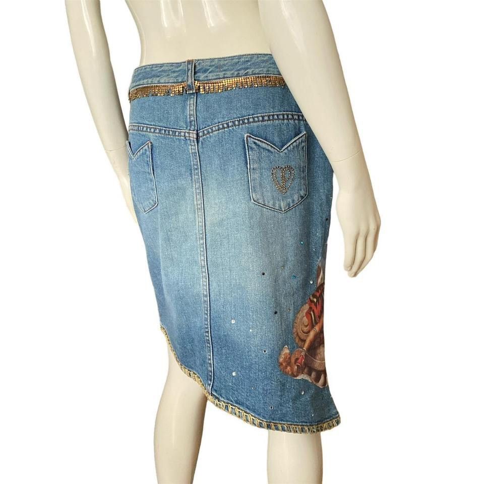 Voyage Vintage Voyage Passion midi asymmetrical denim skirt Size 30" / US 8 / IT 44 - 3 Thumbnail