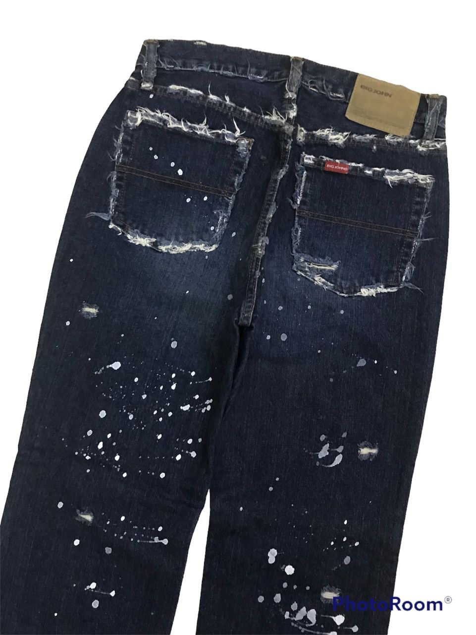 Big John 💥Vintage Big John Distressed Painted Denim Size US 28 / EU 44 - 4 Thumbnail