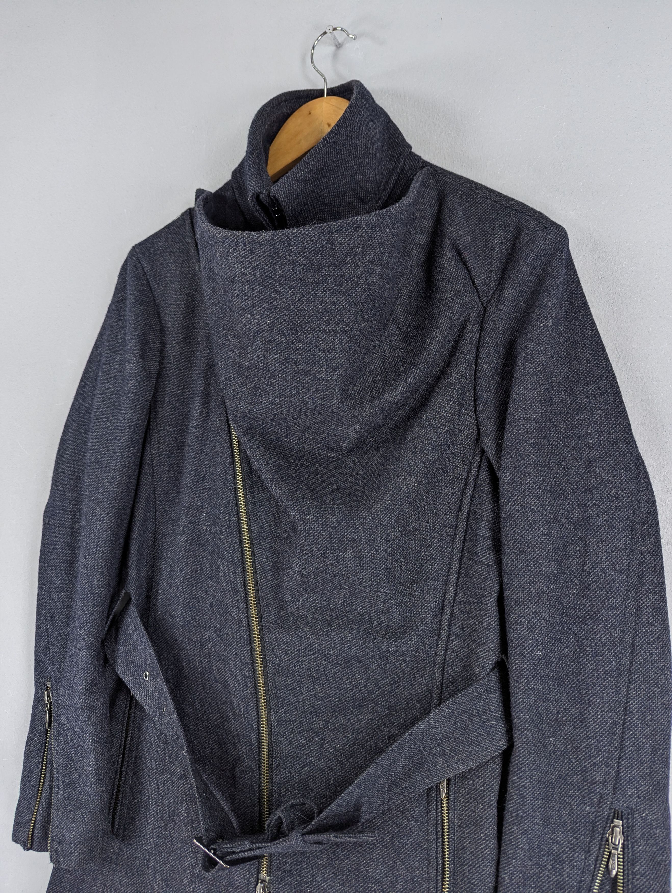 Tornado Mart JapaneseBrand Tornado Mart Wool Twill Drape Coat With Belted Size M / US 6-8 / IT 42-44 - 4 Thumbnail
