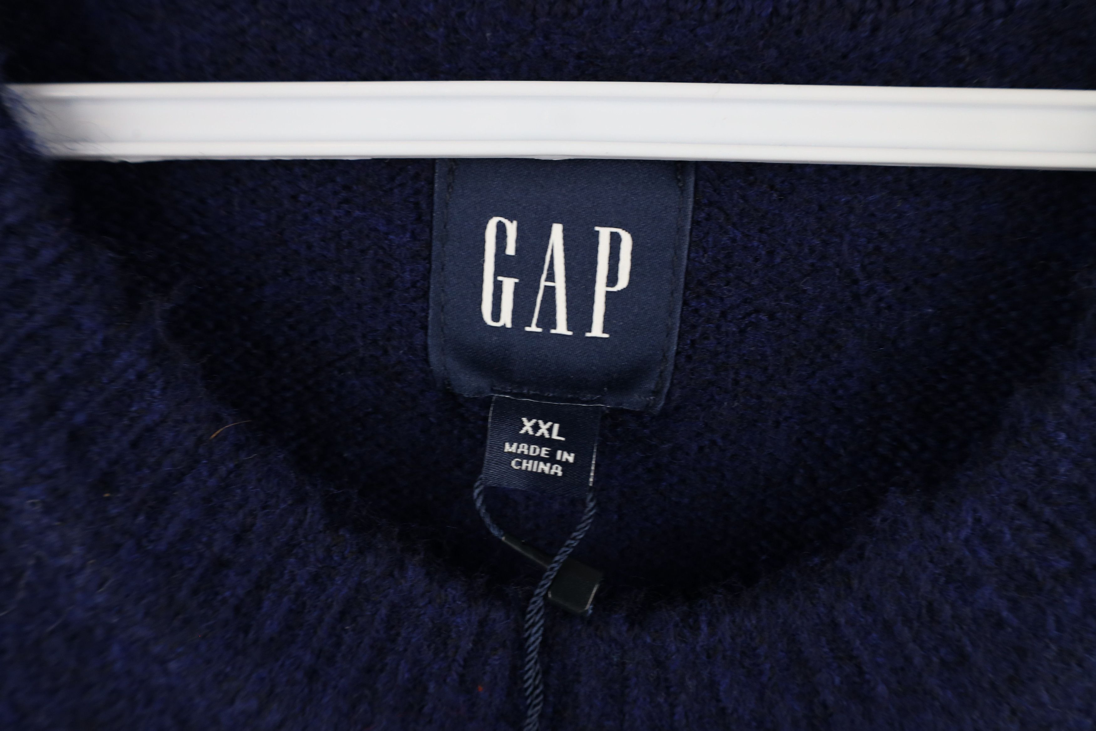 Gap × Vintage New Gap Stretch Ribbed Knit Crewneck Sweater Heather Blue Size US XXL / EU 58 / 5 - 4 Thumbnail