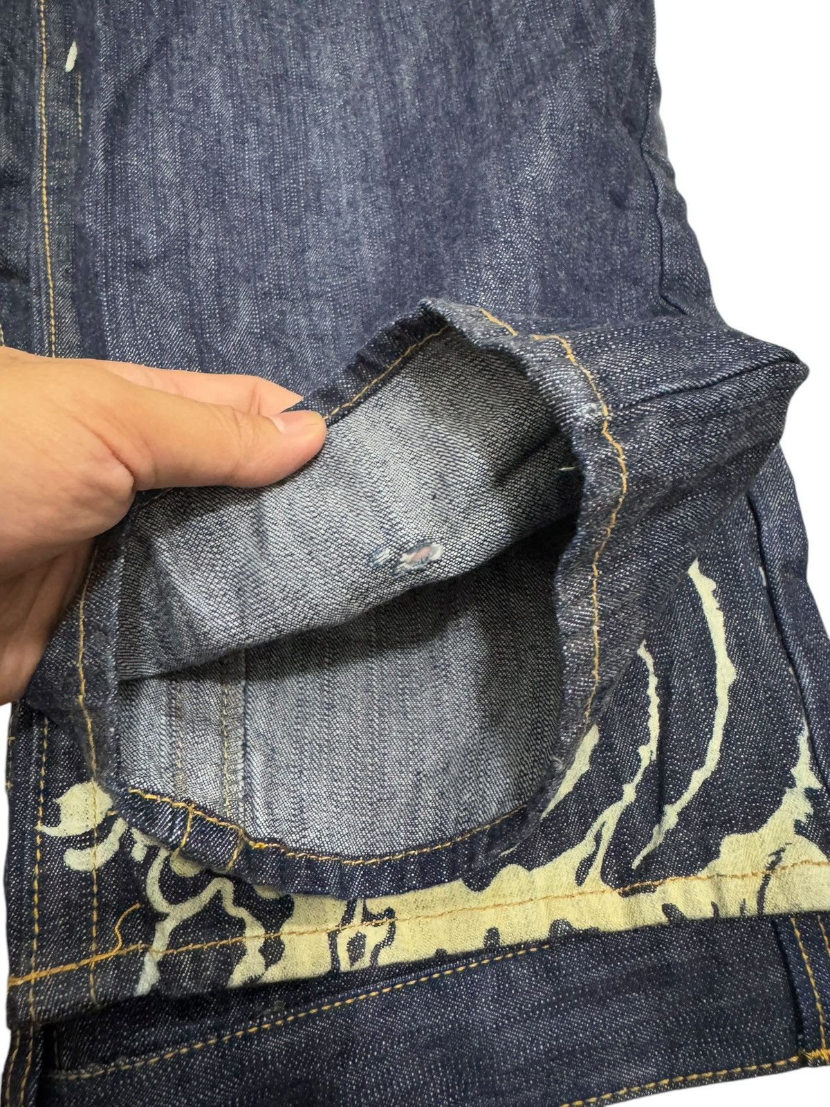 Japanese Brand RARE DENIM KARAKURI TAMASHII JAPAN SIGNATURE DENIM CULTURE Size US 35 - 5 Thumbnail
