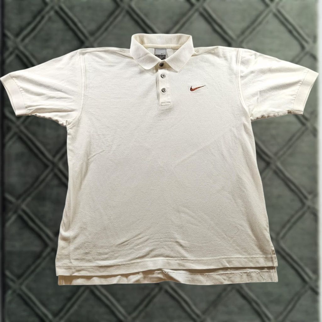 Nike Nike Polo Shirt Mens M White Embroidered Swoosh Classic Golf Tennis Polo Short Sleeve 100% Cotton Regular Fit Avg Condition Gam e? Size US M / EU 48-50 / 2 - 1 Thumbnail