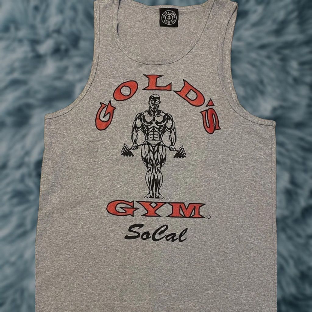 Vintage VINTAGE Golds Gym So Cal Tank Top M USA Weight Lifting Track Gym Gray Men M Sleeveless Shirt 90s Y2K California USA Grunge Size US M / EU 48-50 / 2 - 1 Thumbnail