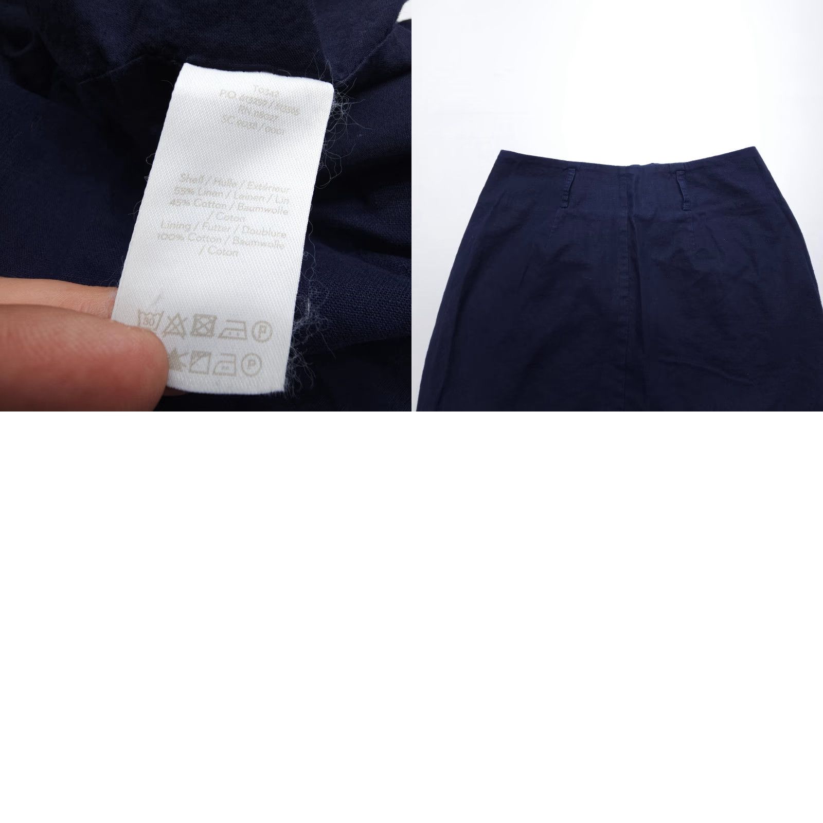 Boden Boden Blue Linen Cotton Button Front Skirt Womens 6 Short Casual Preppy Size 28" / US 6 / IT 42 - 8 Thumbnail