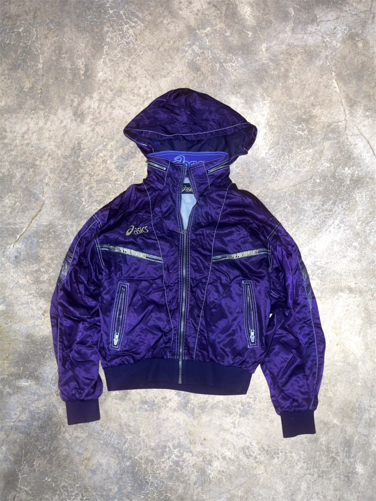 Asics ASICS japan vintage purple zip-up jacket Size S / US 4 / IT 40 - 1 Thumbnail