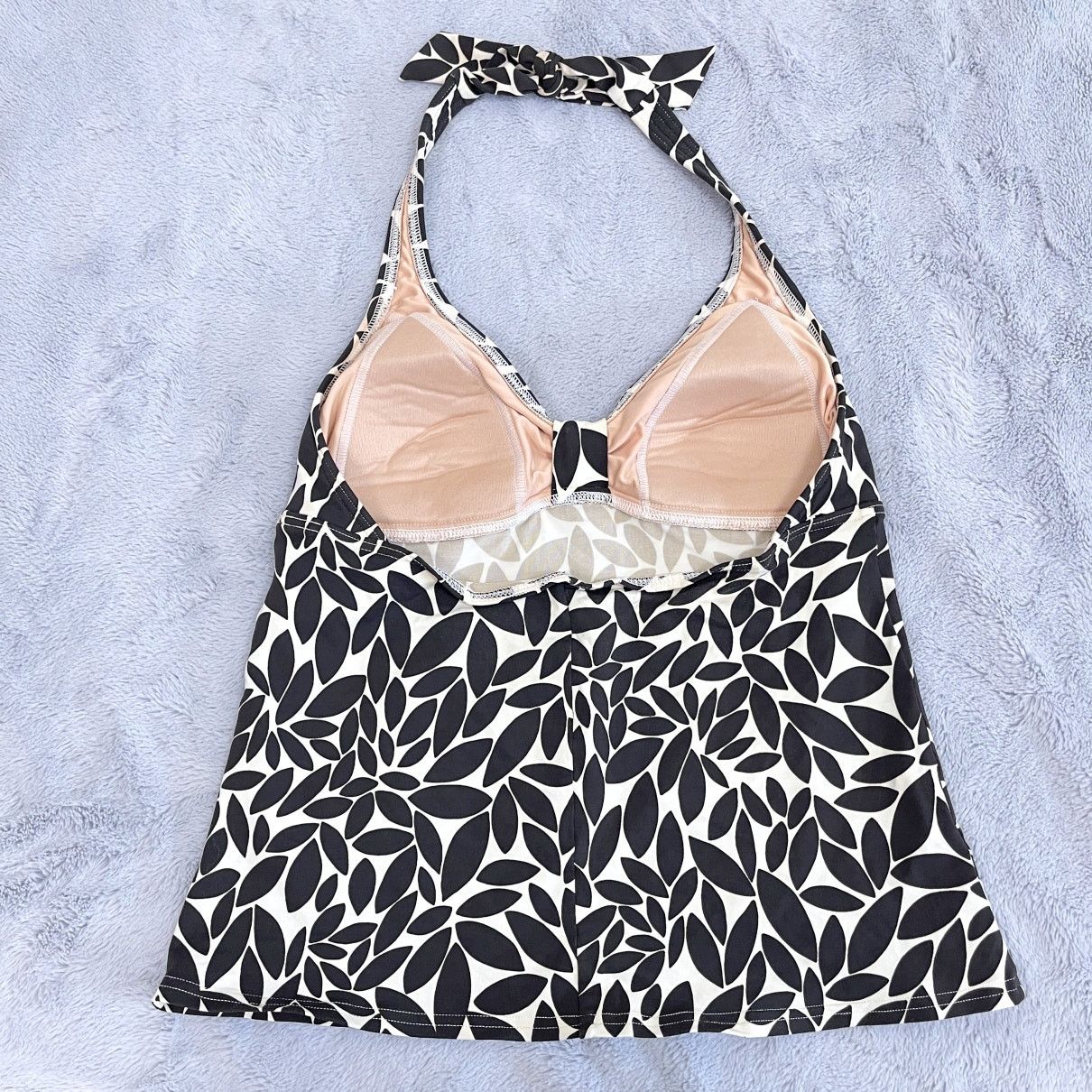 Lands' End Lands End Swim Tankini Top Brown Print Halter V Neck Swim 6L Size M / US 6-8 / IT 42-44 - 3 Thumbnail