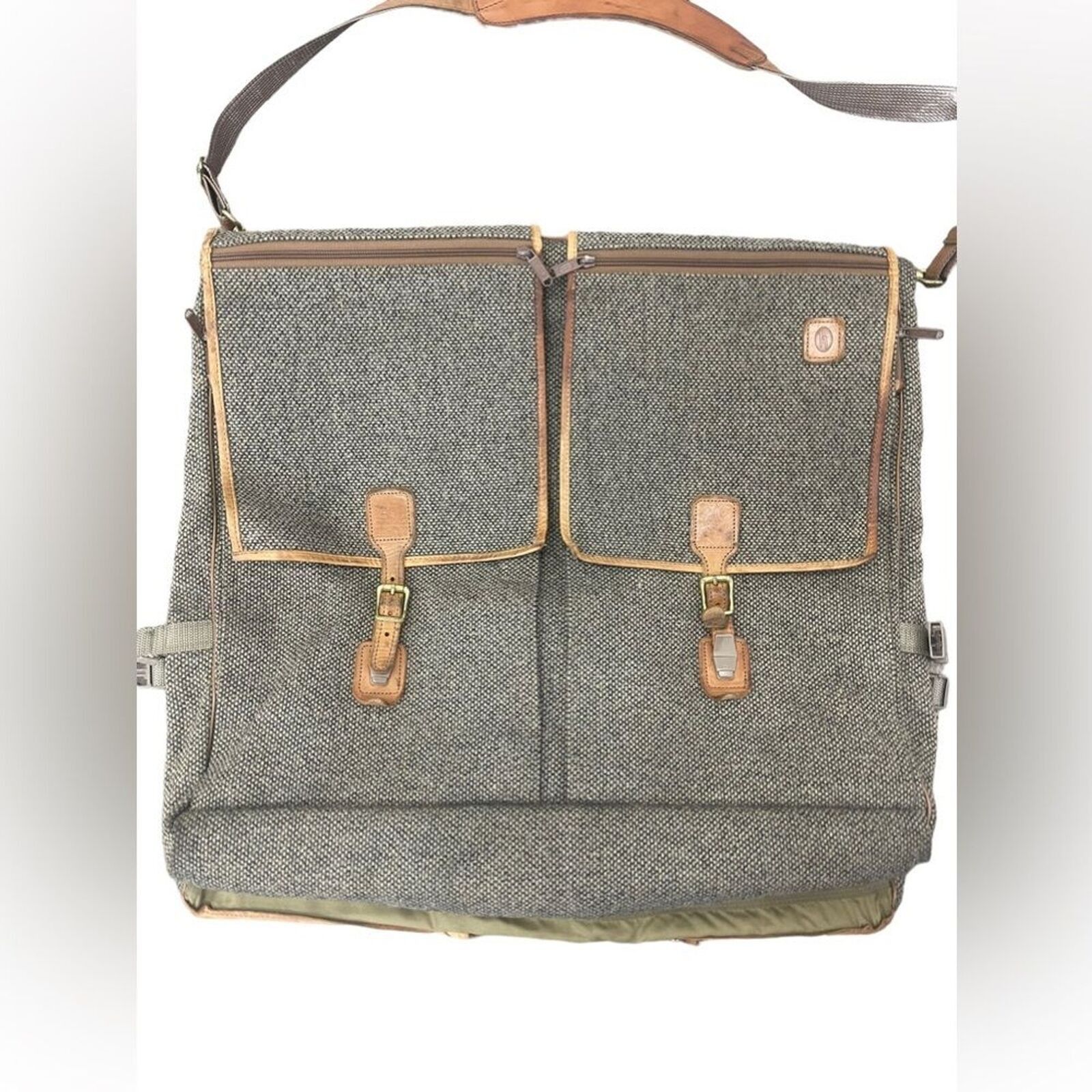 Hartmann Vtg Hartmann Leather Tweed Hanging Garment Travel Bag Size ONE SIZE - 2 Thumbnail