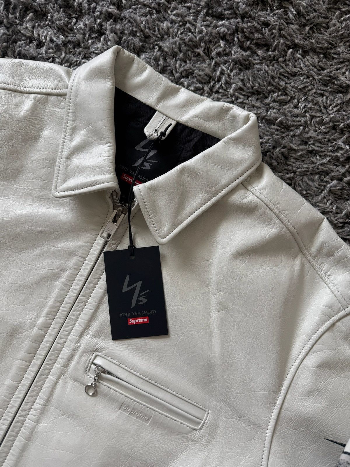Supreme × Yohji Yamamoto Supreme X Yohji Yamamoto Leather Jacket Size US M / EU 48-50 / 2 - 2 Thumbnail