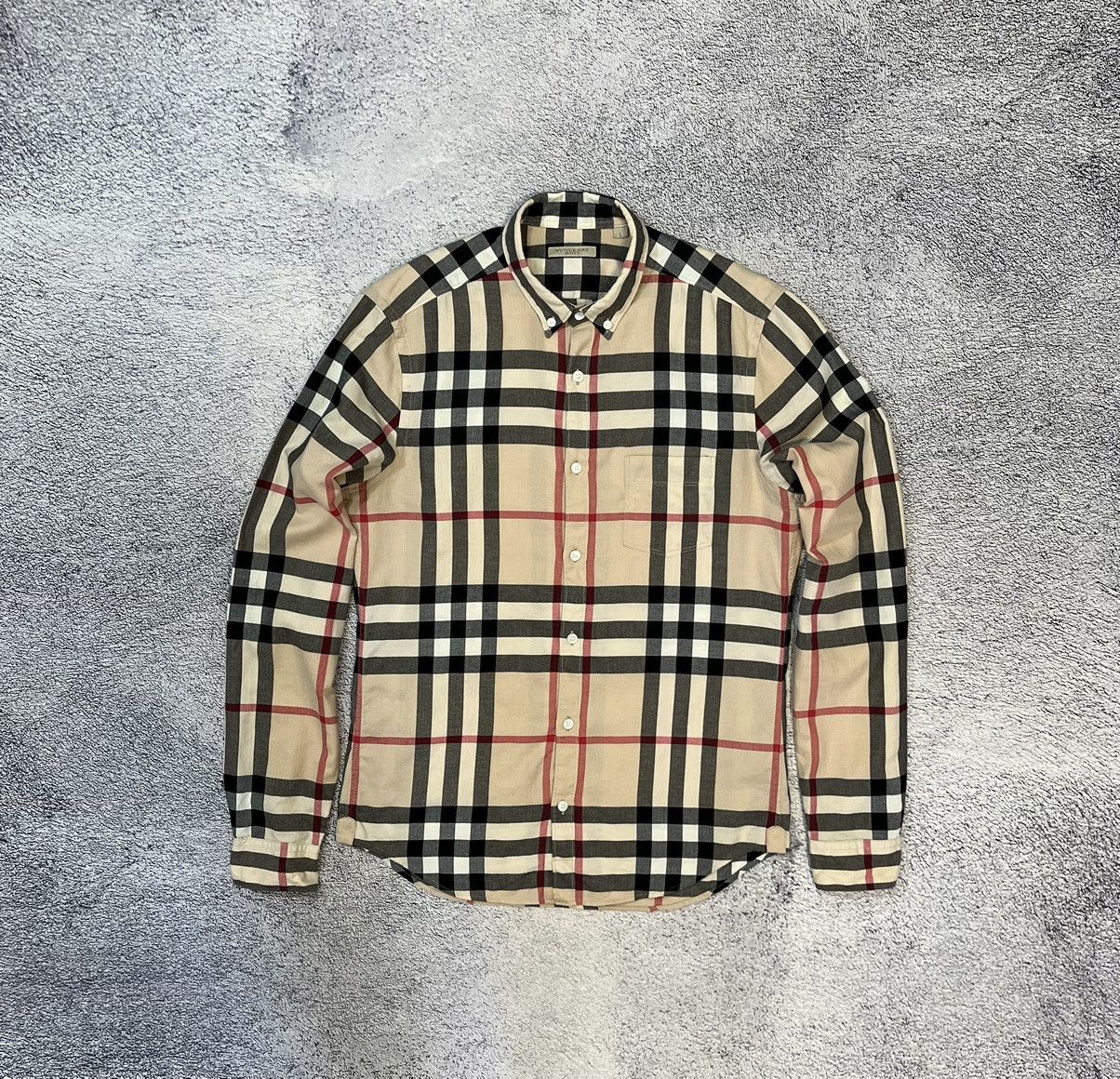 Burberry Burberry Brit Mens Nova Check Beige Shirt S Long Sleeve Size US S / EU 44-46 / 1 - 1 Thumbnail