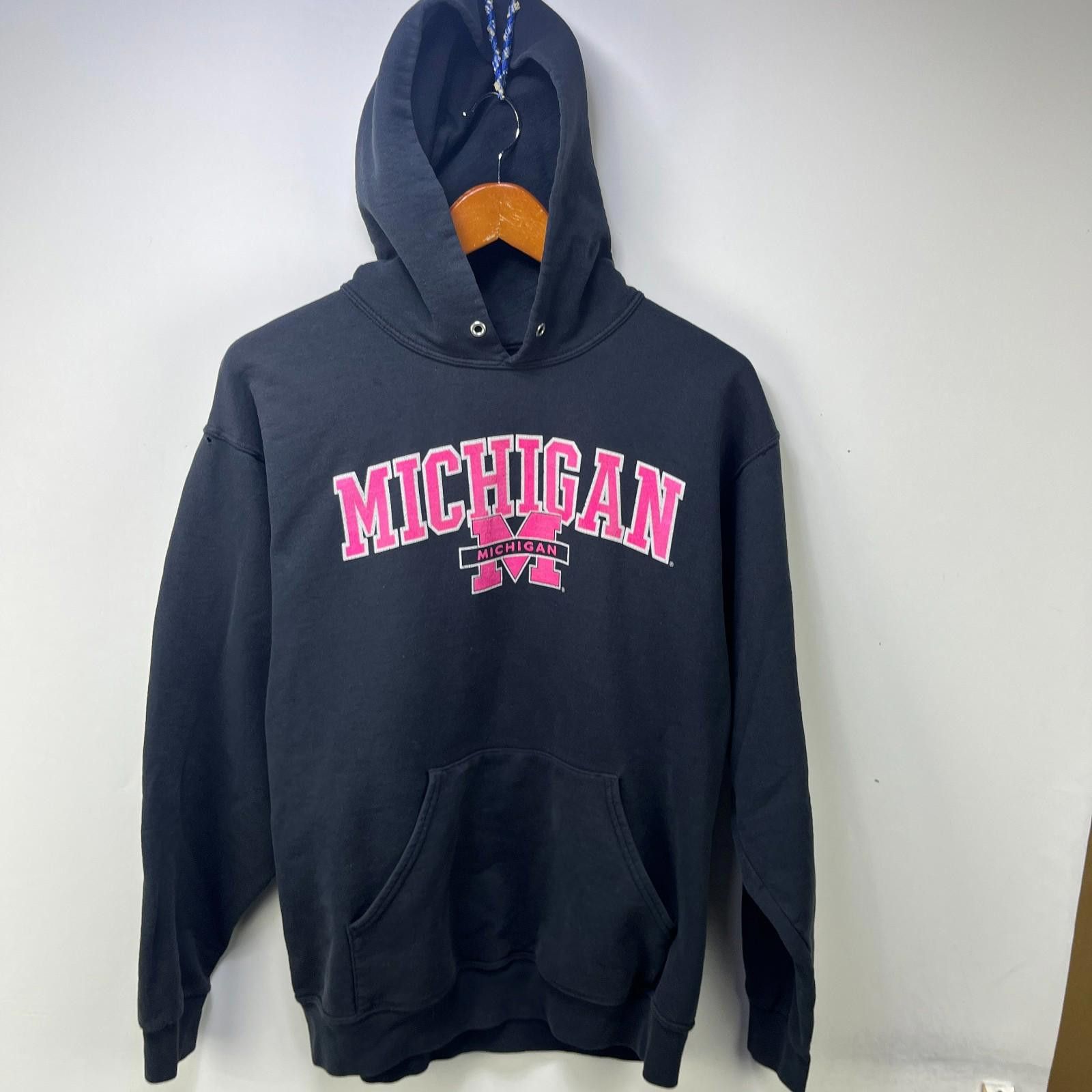 Other Vintage Michigan Wolverines Hoodie Black L Size ONE SIZE - 1 Thumbnail
