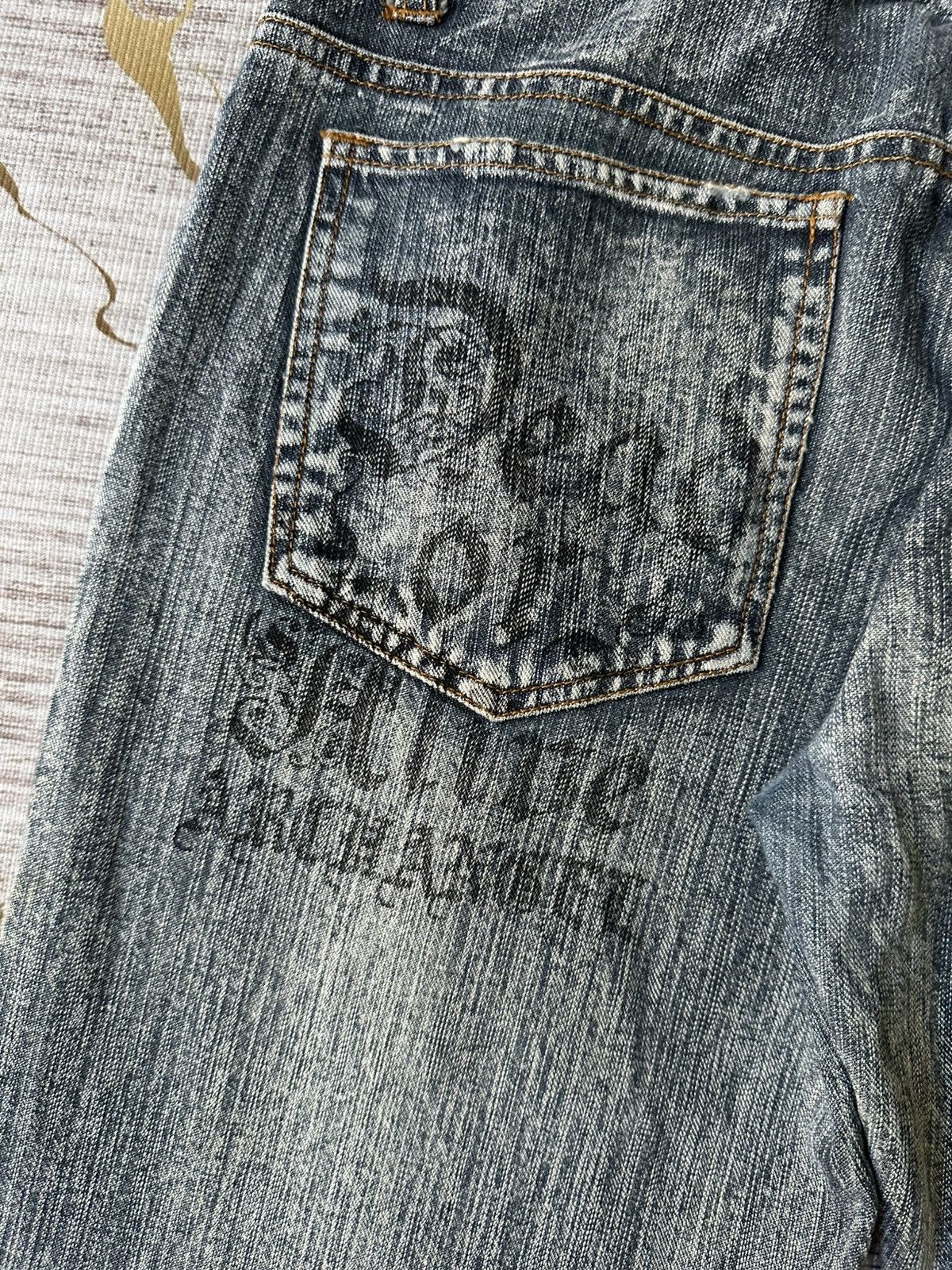 In The Attic FLARE In The Attic Sublimation Studded Poem Patchwork Denim Size US 31 - 16 Thumbnail