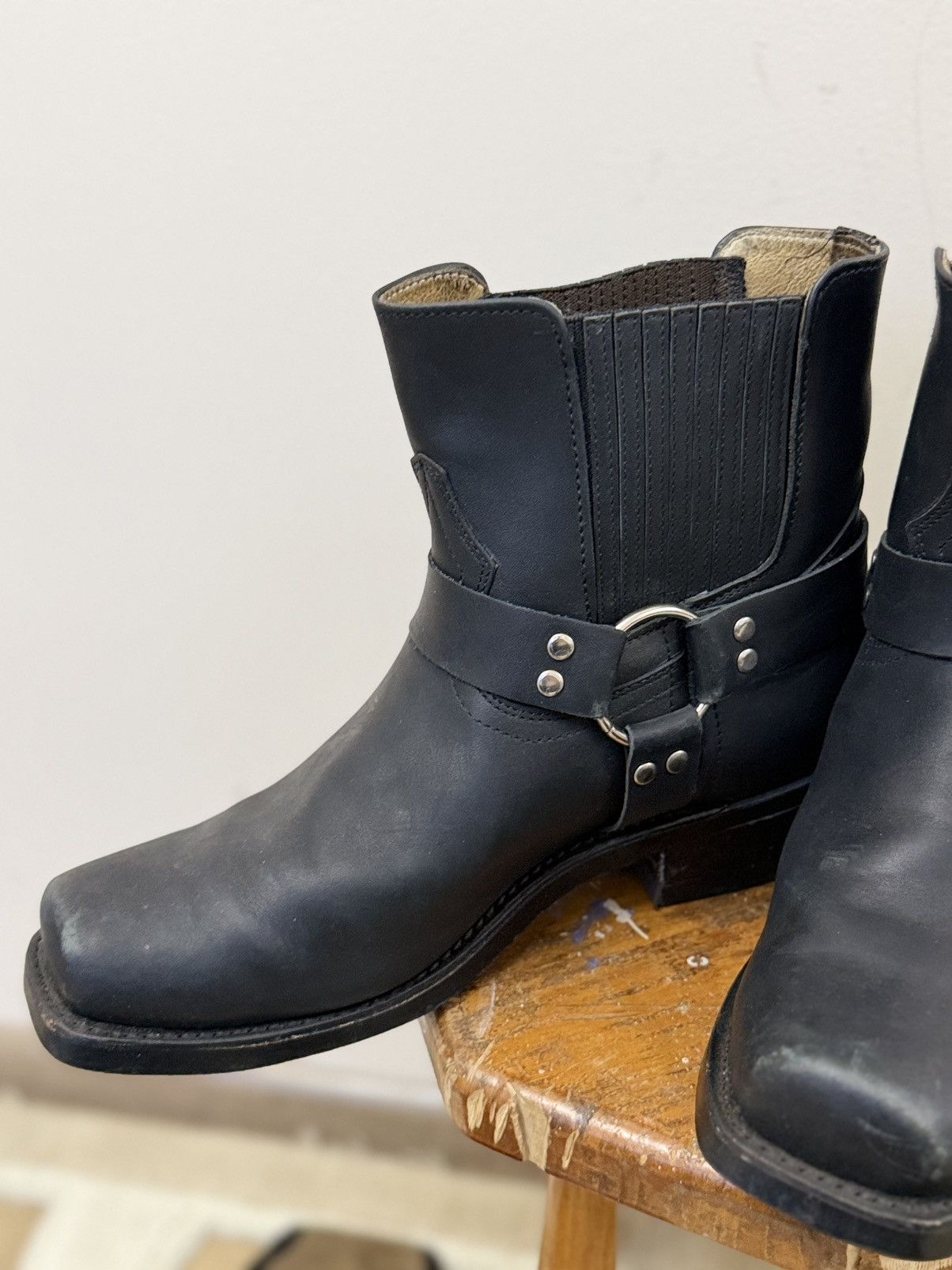 Vintage VTG Avant-Garde Cowboy Western Leather Hype Ankle Zip Boots Size US 10 / EU 43 - 10 Thumbnail