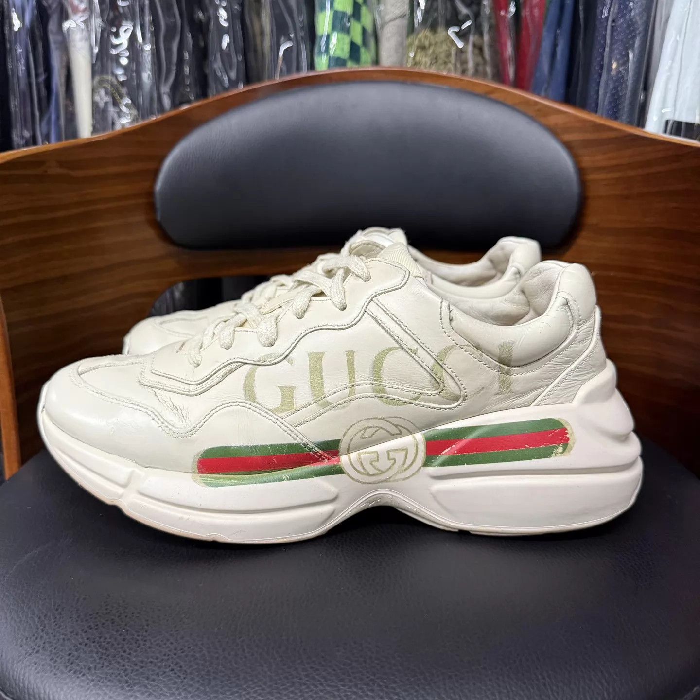 Gucci Gucci iconic belt dad shoe ivory 7/41 Size US 8 / EU 41 - 6 Thumbnail