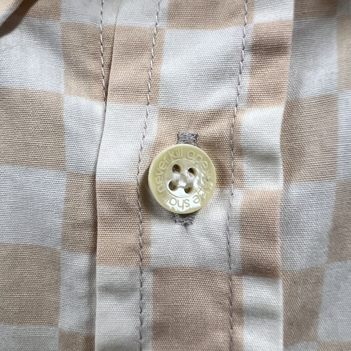 Bape VTG BAPE CHECKERED BUTTON TEE Size US XS / EU 42 / 0 - 3 Thumbnail