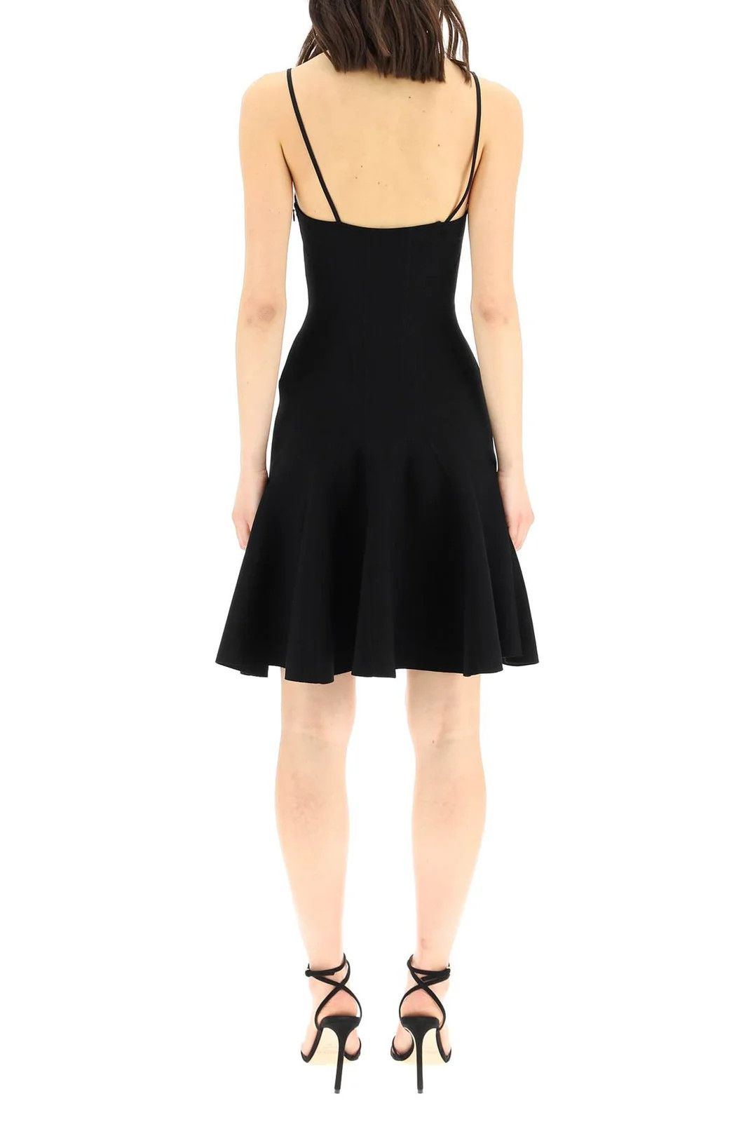 Alexander McQueen o1y0325 Midi Dress in Black Size S / US 4 / IT 40 - 4 Thumbnail