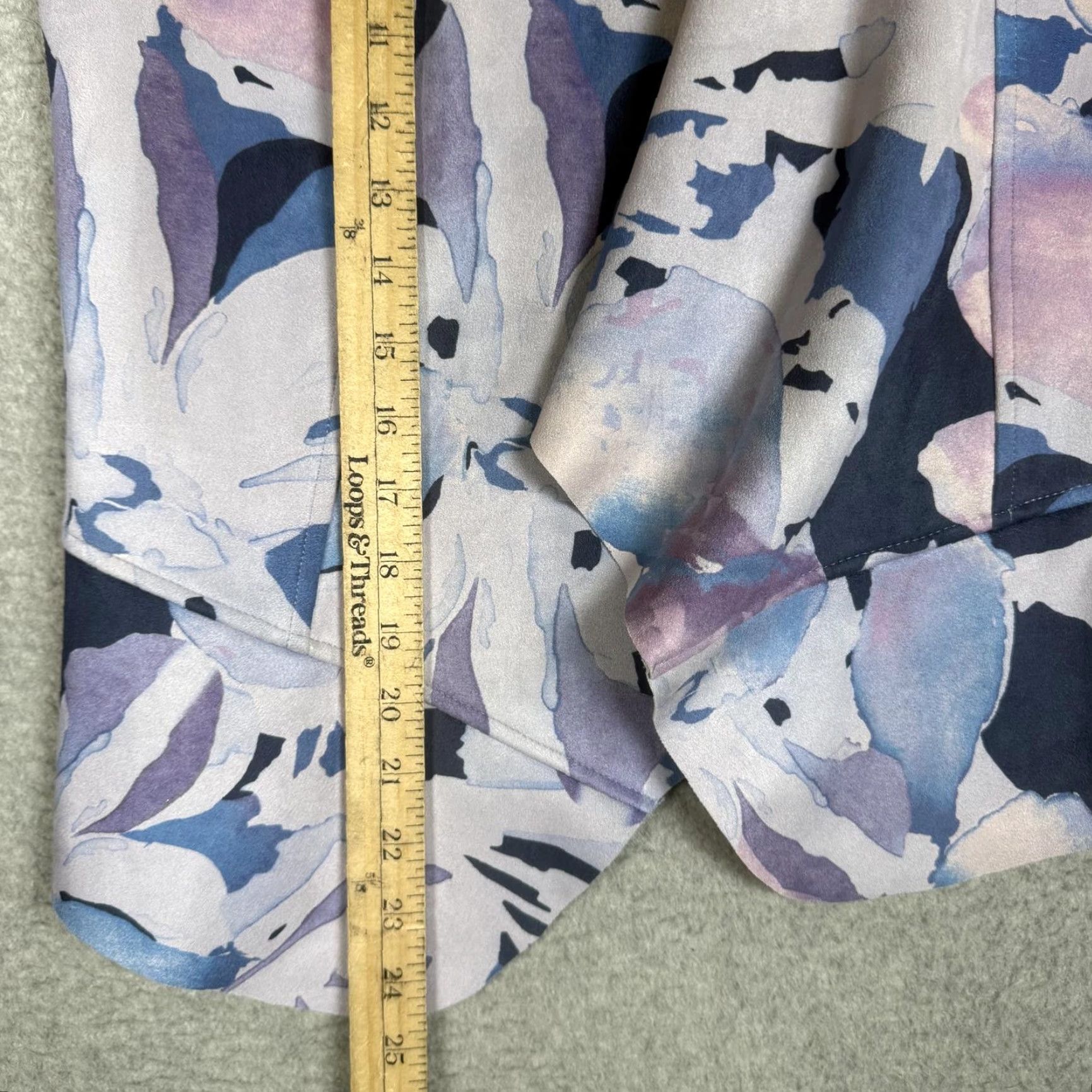 Vintage Chico's Blazer Women Size 0 Open Front Floral Lilac Blue Jacket Size XS / US 0-2 / IT 36-38 - 5 Thumbnail