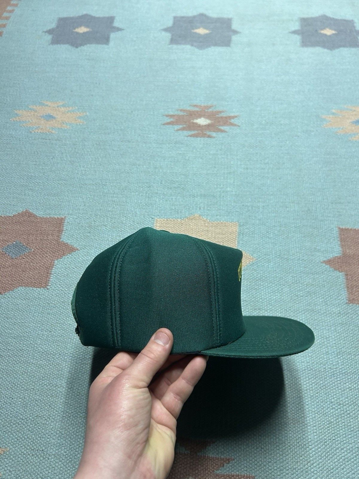 Vintage Vtg 80 snap hat Ittner bean & grain Michigan farm forest USA Size ONE SIZE - 8 Thumbnail