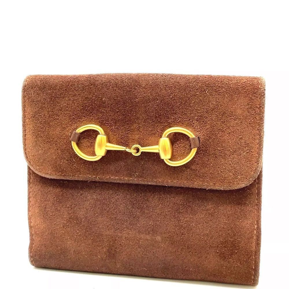 Gucci Authentic Gucci Horsebit Suede Bi-fold Wallet & 6 Key Holde Size ONE SIZE - 3 Thumbnail