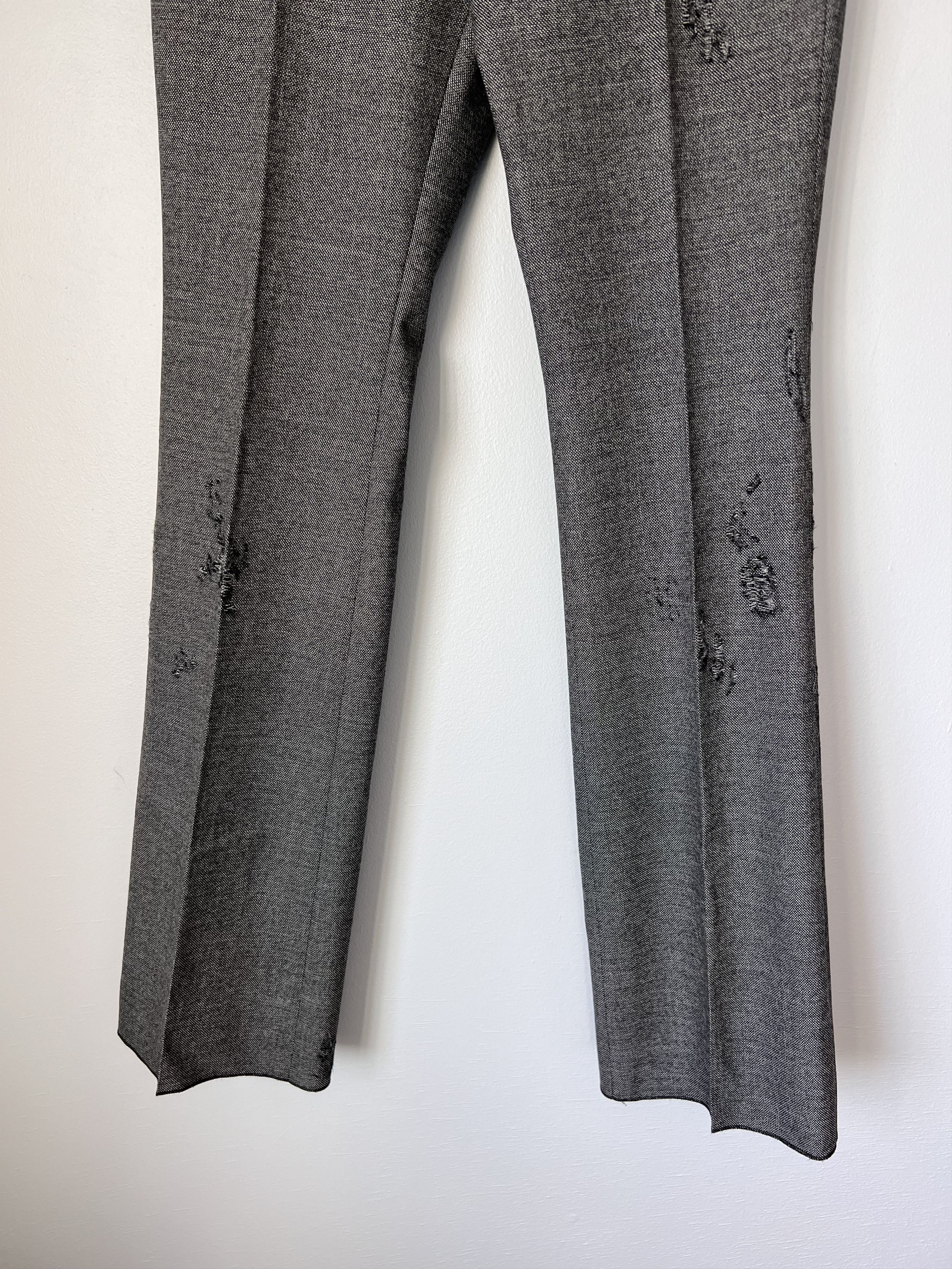 Marni Marni Distressed Wool Pants in Grey Size US 30 / EU 46 - 3 Thumbnail