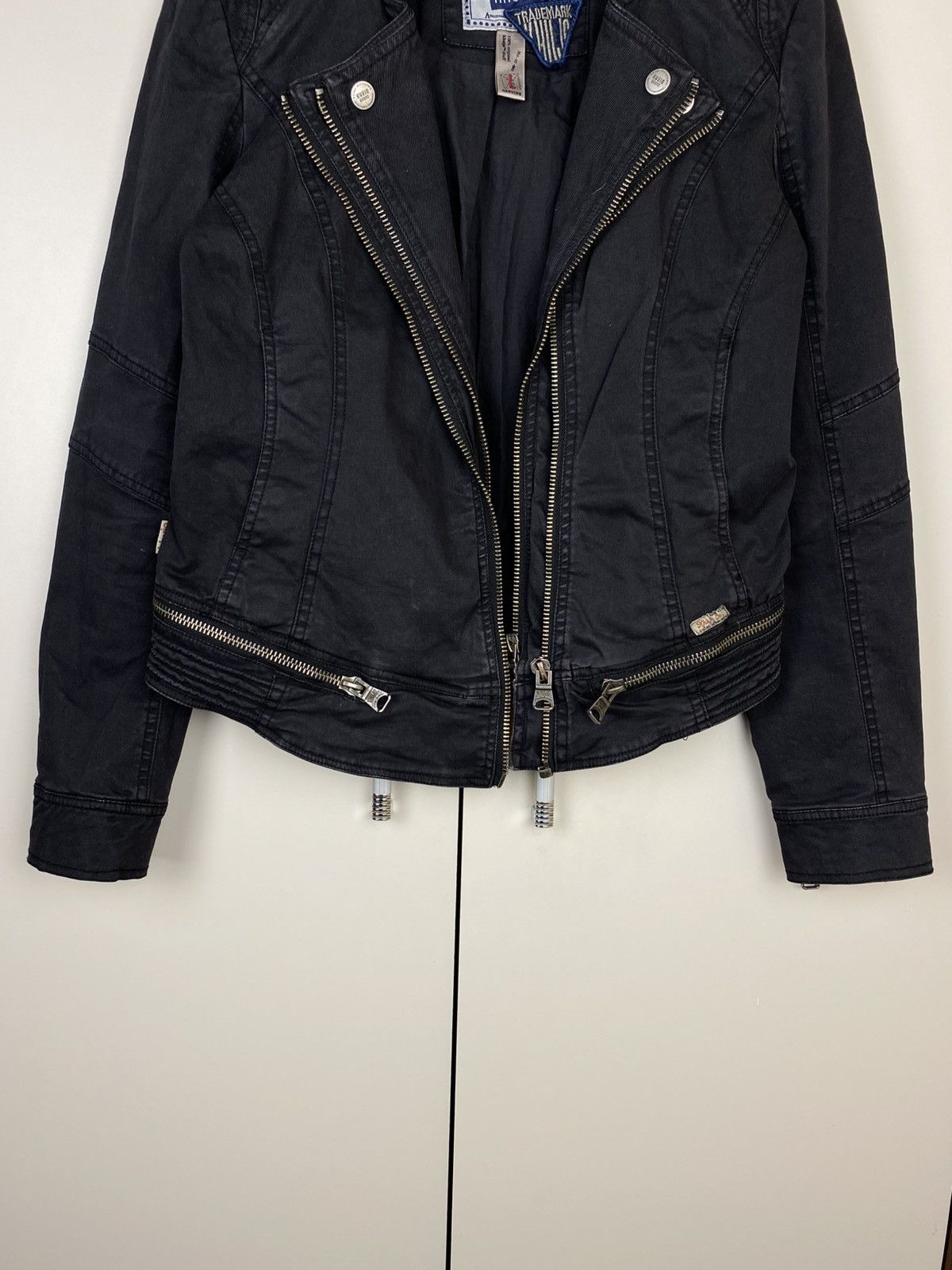 Hysteric Glamour Avantgarde Asymmetrical Multi Zip Striped Jacket Khujo Opium Size L / US 10 / IT 46 - 3 Thumbnail