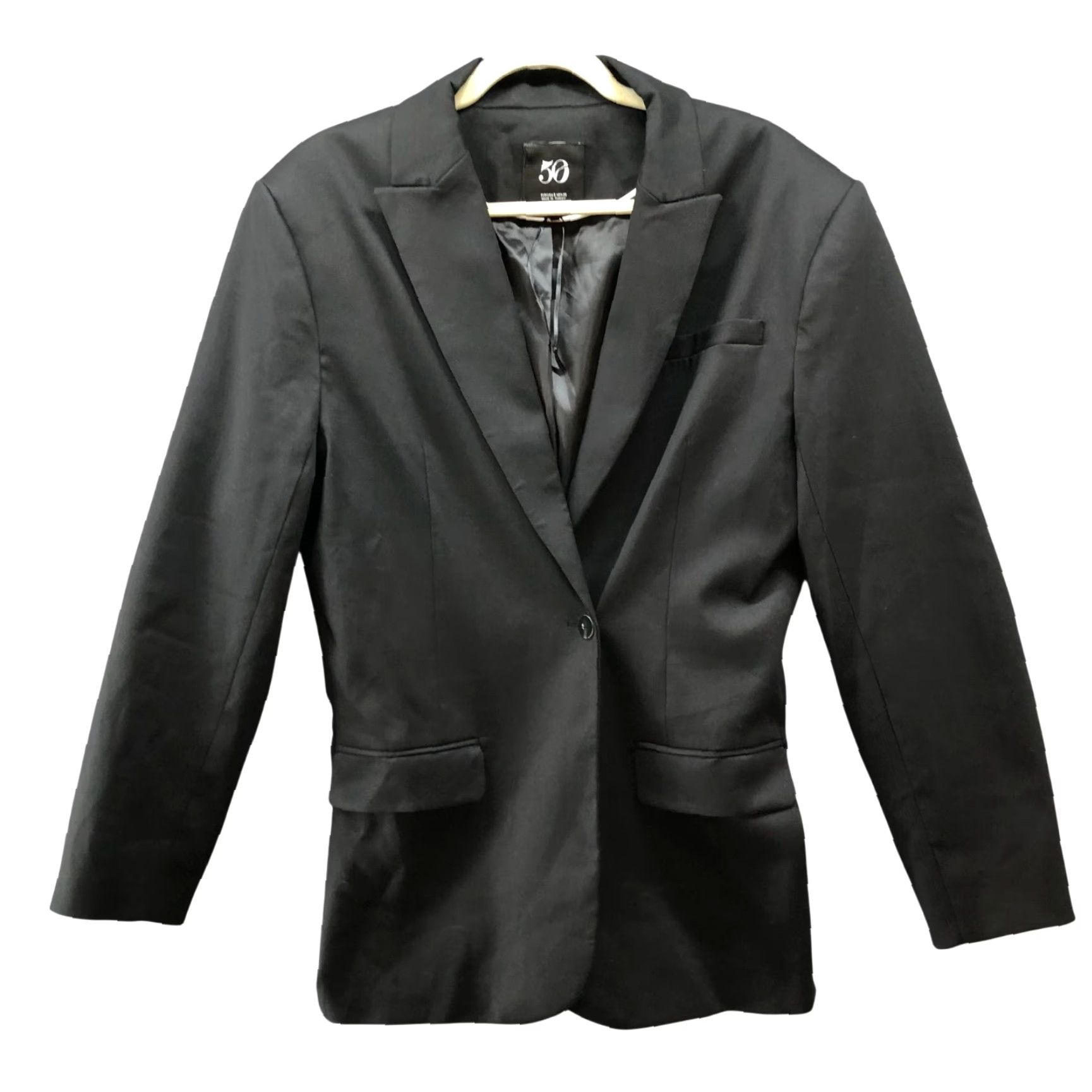 Zara Zara Blazer Womens S Black One-Button Long Oversize Career 50th Anniversary Suit Jacket/Blazer Size S / US 4 / IT 40 - 3 Thumbnail