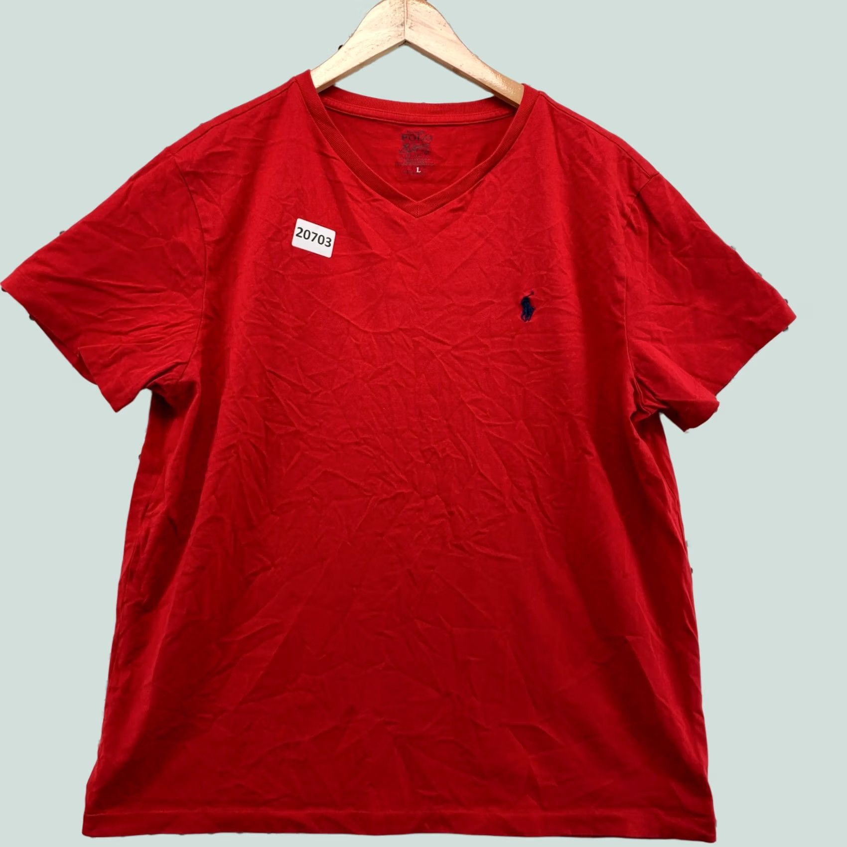 Polo Ralph Lauren Polo Ralph Lauren Shirt Mens Large V-Neck Black Red Pony 21x27 - Polo Ralph Lauren Shirt Mens Large V Neck Red Black Pony 21x27 Size US L / EU 52-54 / 3 - 1 Thumbnail