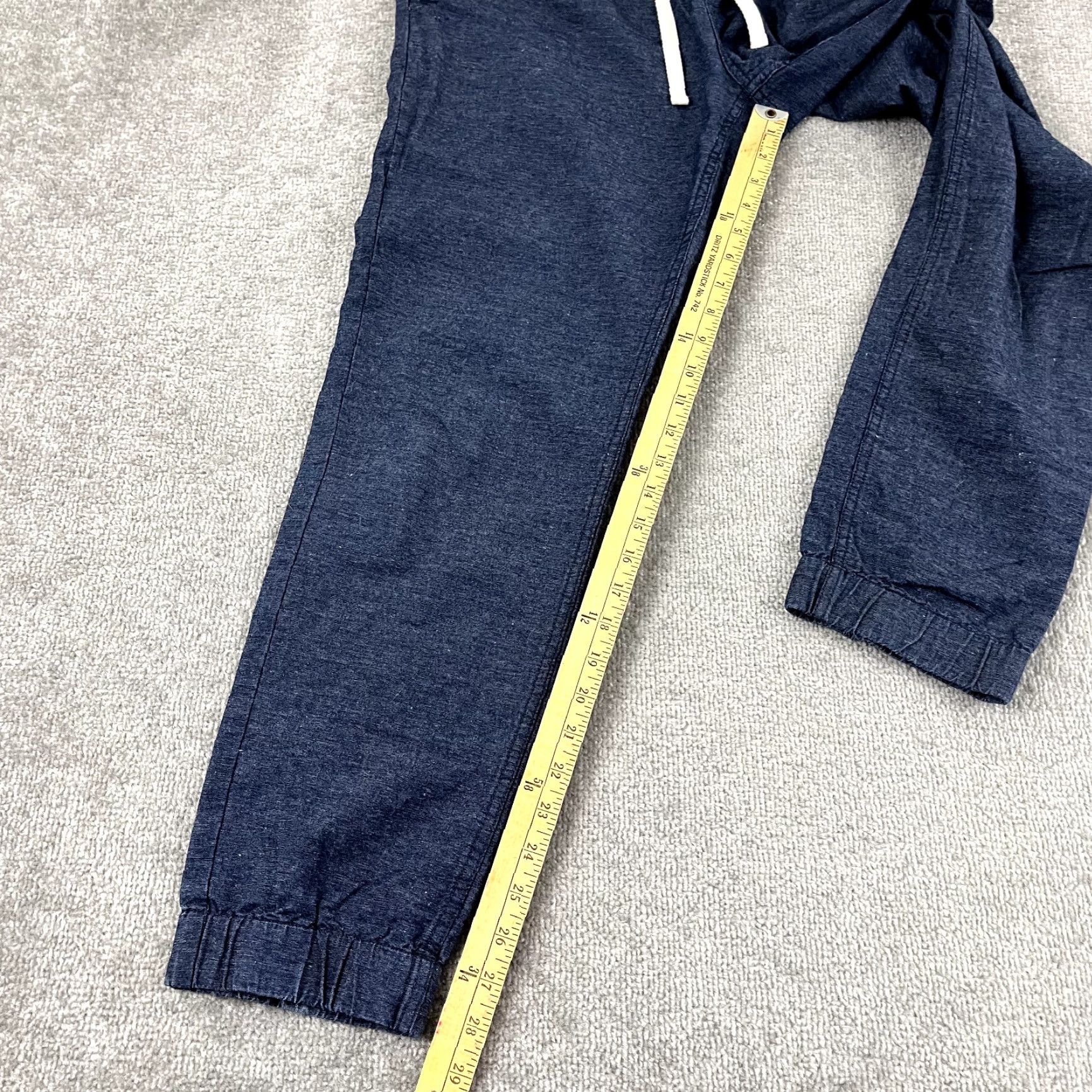 J.Crew J.CREW Pants Mens Medium x 29" Blue Rib Cropped Jogger Knit Leisure Denim Style Pants Size US 31 - 4 Thumbnail