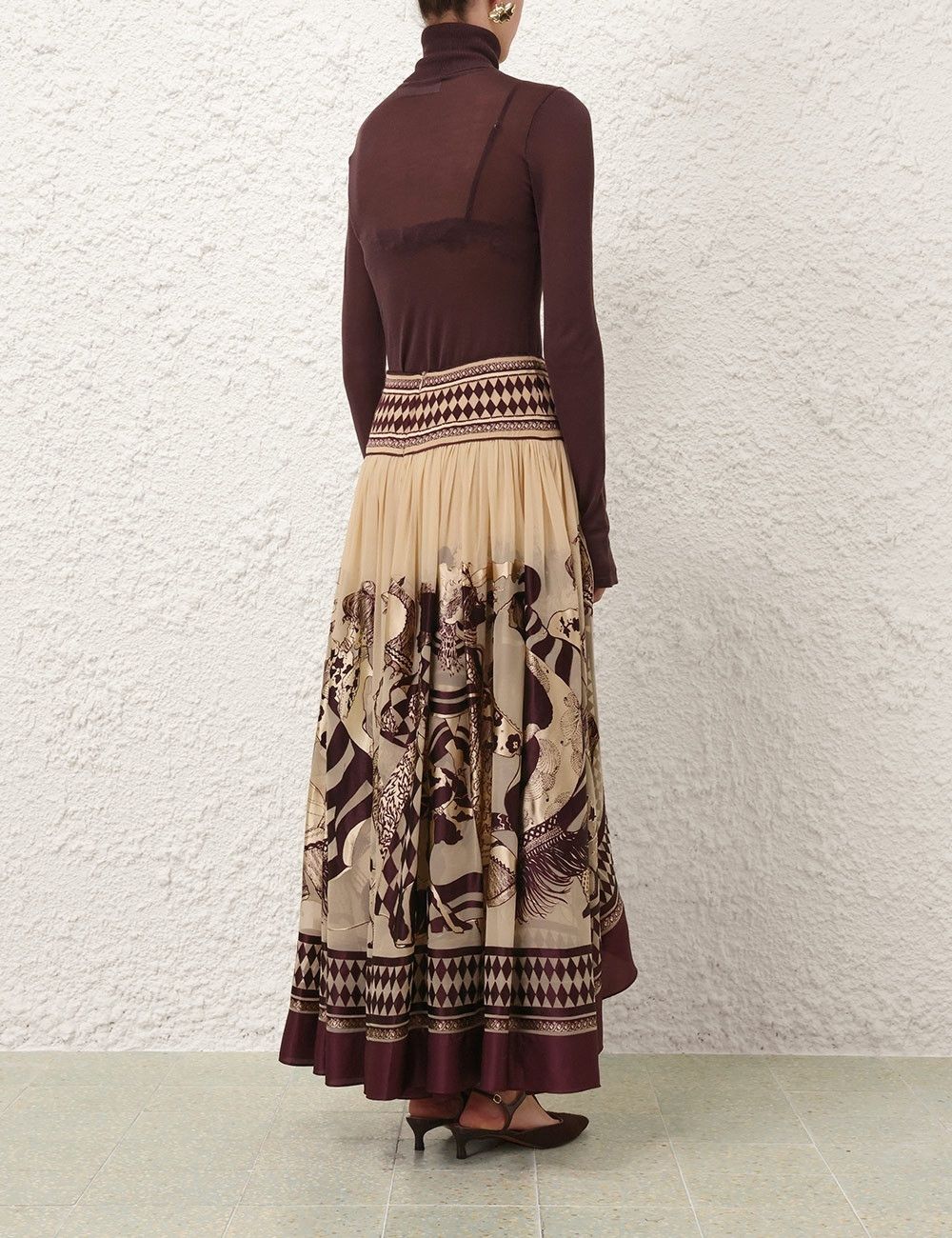 Zimmermann o1w1db10925 Illustration Otto Maxi Skirt in Multicolor Size 27" / US 4 / IT 40 - 4 Thumbnail