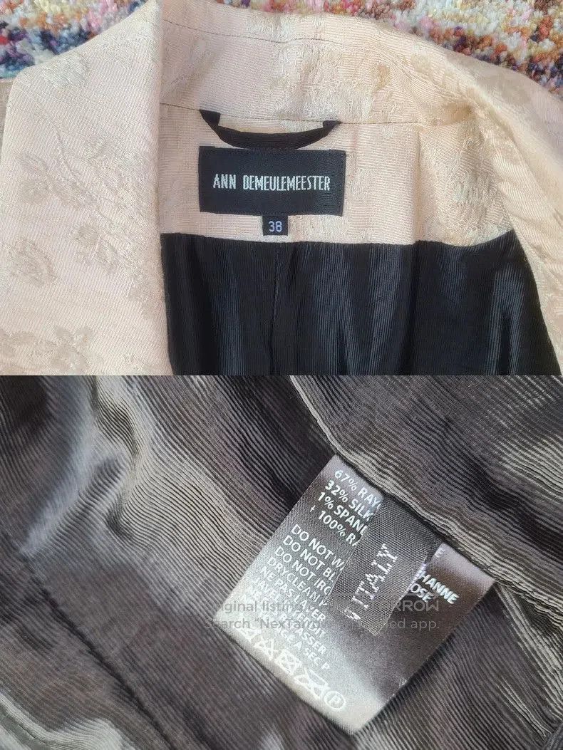 Ann Demeulemeester Silk Embroidered Outerwear Coat for Women. Size M / US 6-8 / IT 42-44 - 9 Thumbnail