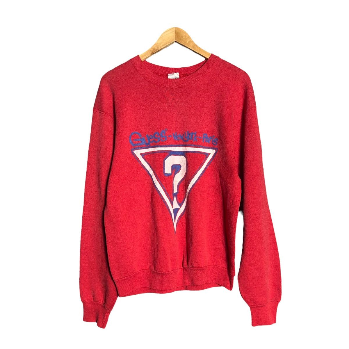 Guess × Vintage Vintage Guess Big Logo Sweatshirt Size L / US 10 / IT 46 - 1 Thumbnail
