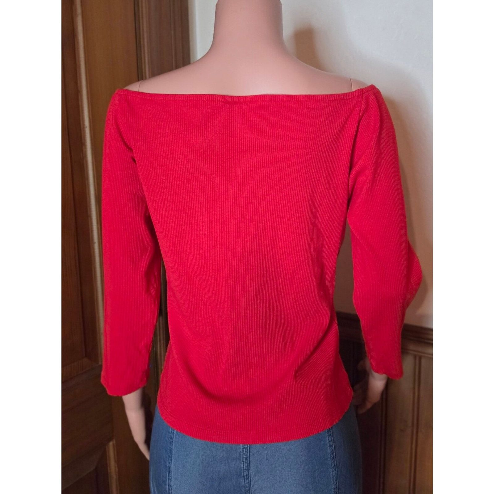 Vintage NWOT Vixen by Micheline Pitt Red Knot-Front Crop Top 2X Size XXL / US 16-18 / IT 52-54 - 8 Thumbnail