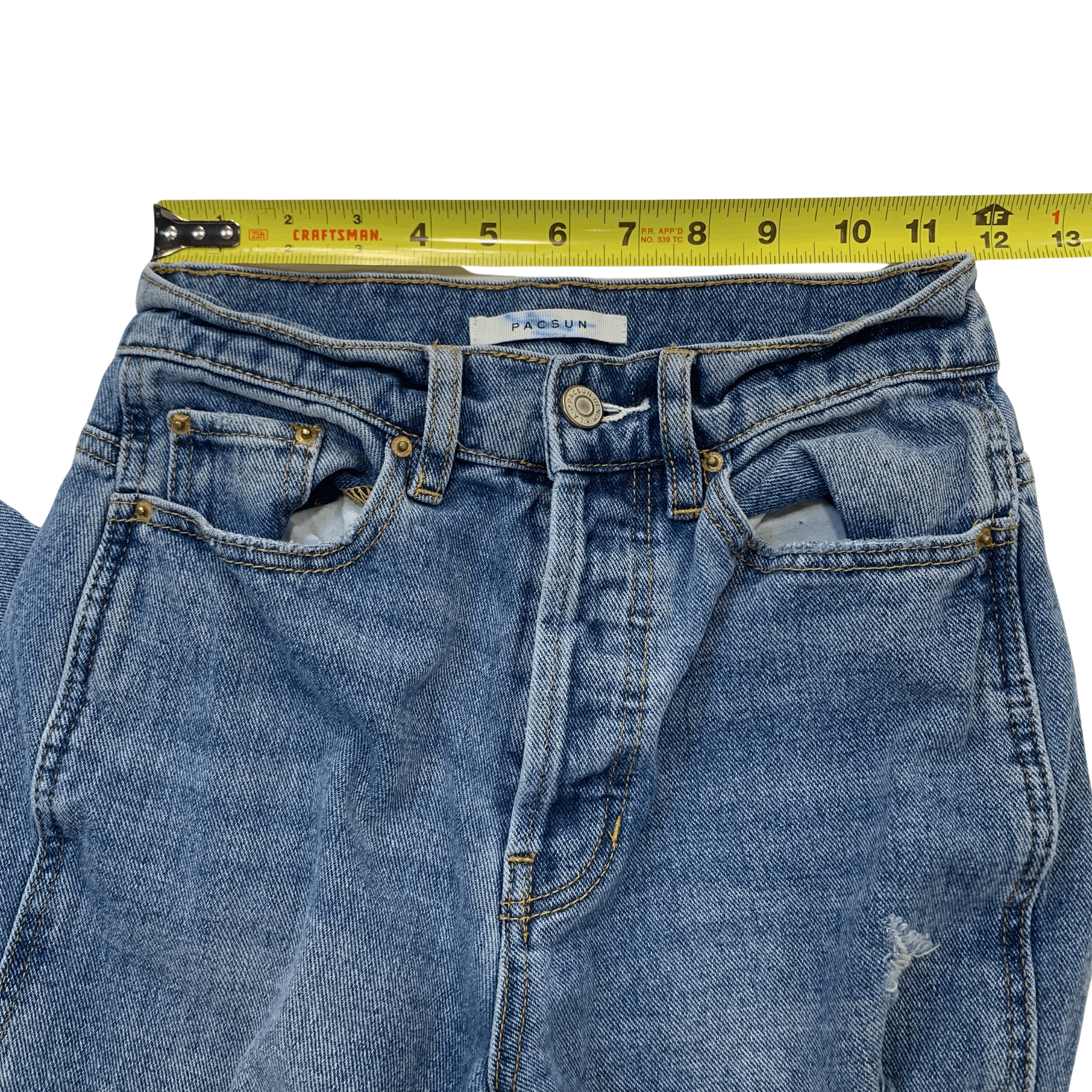 Pacsun Pacsun Super Distressed Baggy Jeans | 24" Size 24" / US 00 / IT 34 - 6 Thumbnail