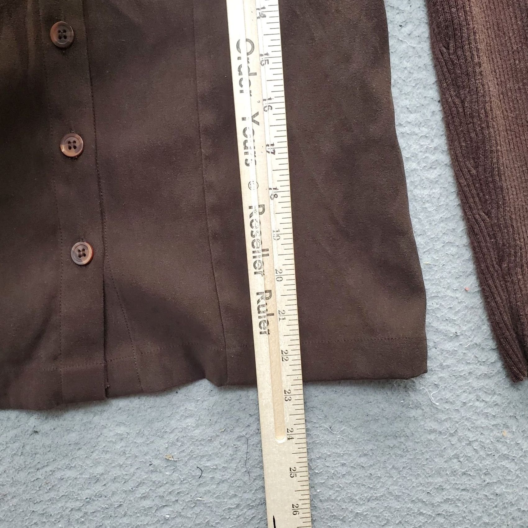 Vintage Versailles Shirt Womens Small Brown Stretch Long Sleeve Collared Button Down Size S / US 4 / IT 40 - 5 Thumbnail