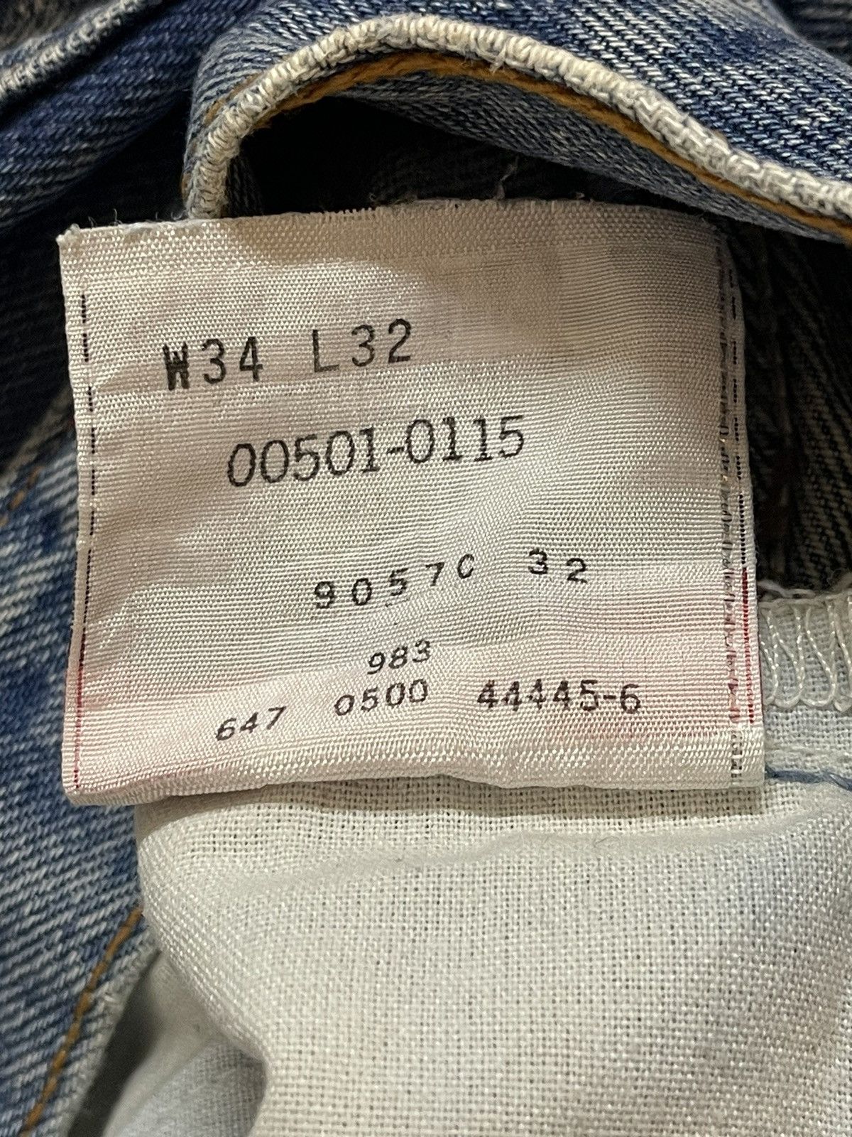 Levi's Vintage 90s Levis 501 Mud Faded Wash Style Loose Jeans Size US 32 / EU 48 - 10 Thumbnail