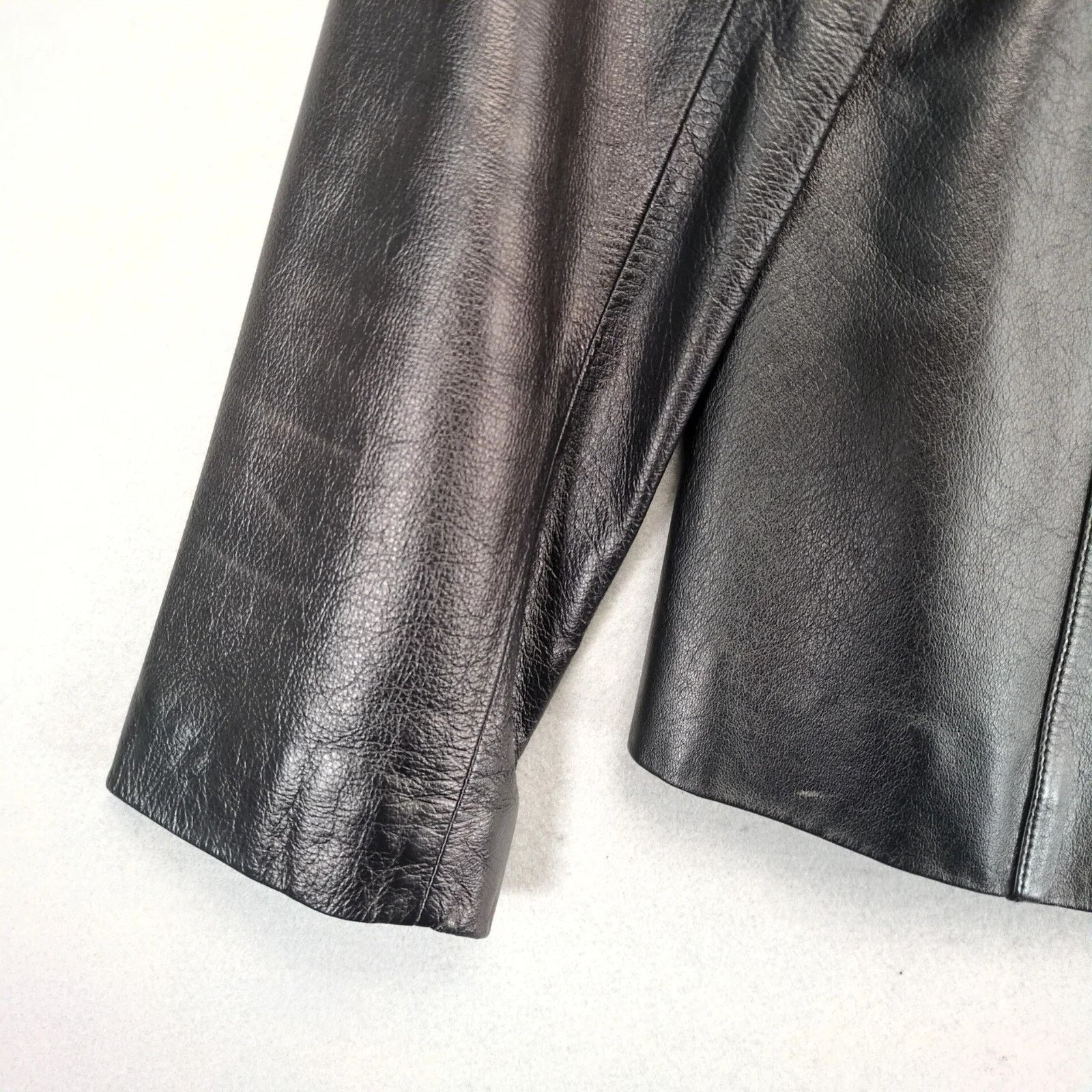 Other Apostrophe Genuine Leather Jacket Womens 4 Concealed Buttons Size S / US 4 / IT 40 - 10 Thumbnail