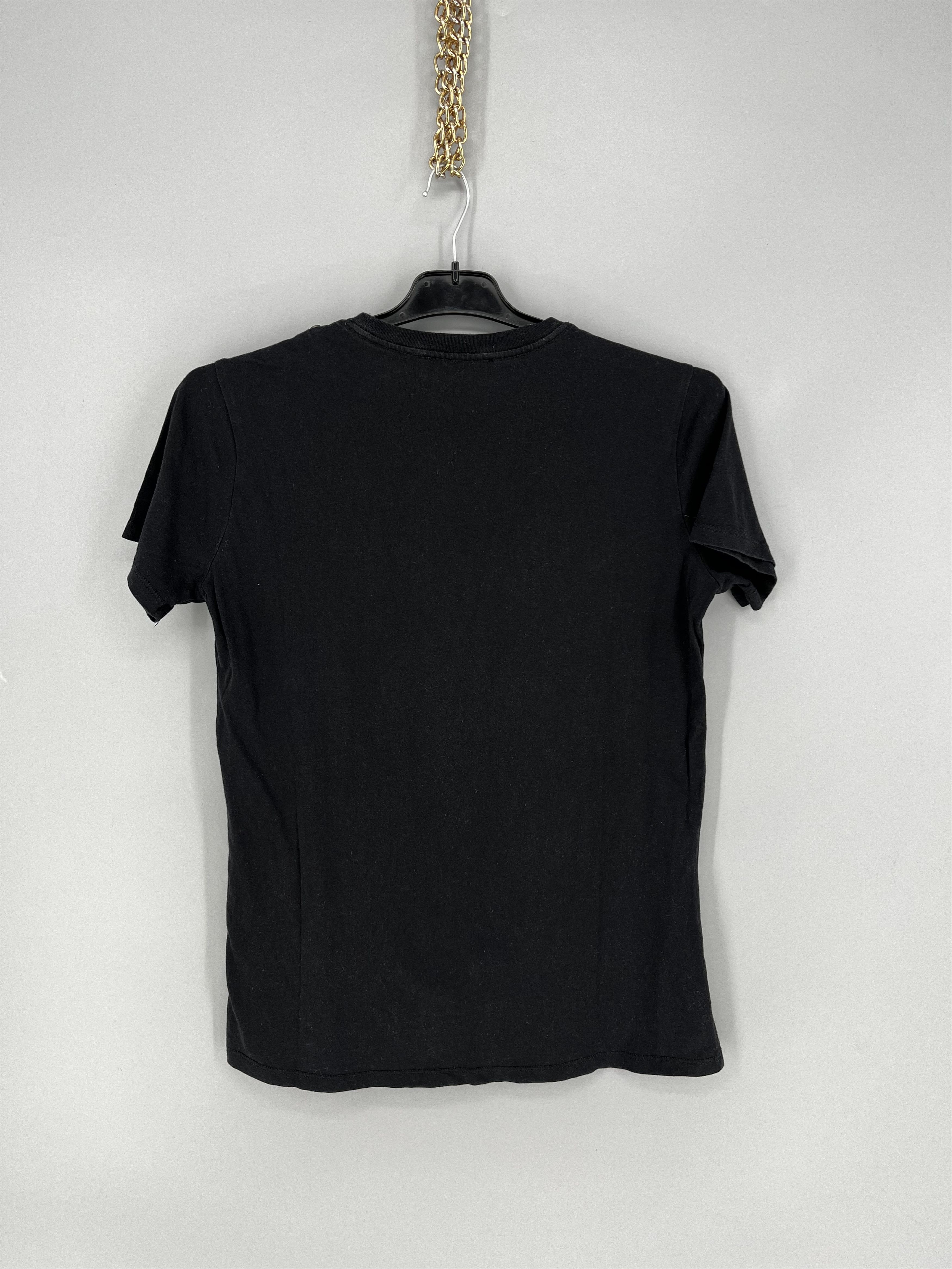 Diesel Diesel Women’s Black Tee Striped Heart Design Size S / US 4 / IT 40 - 10 Thumbnail
