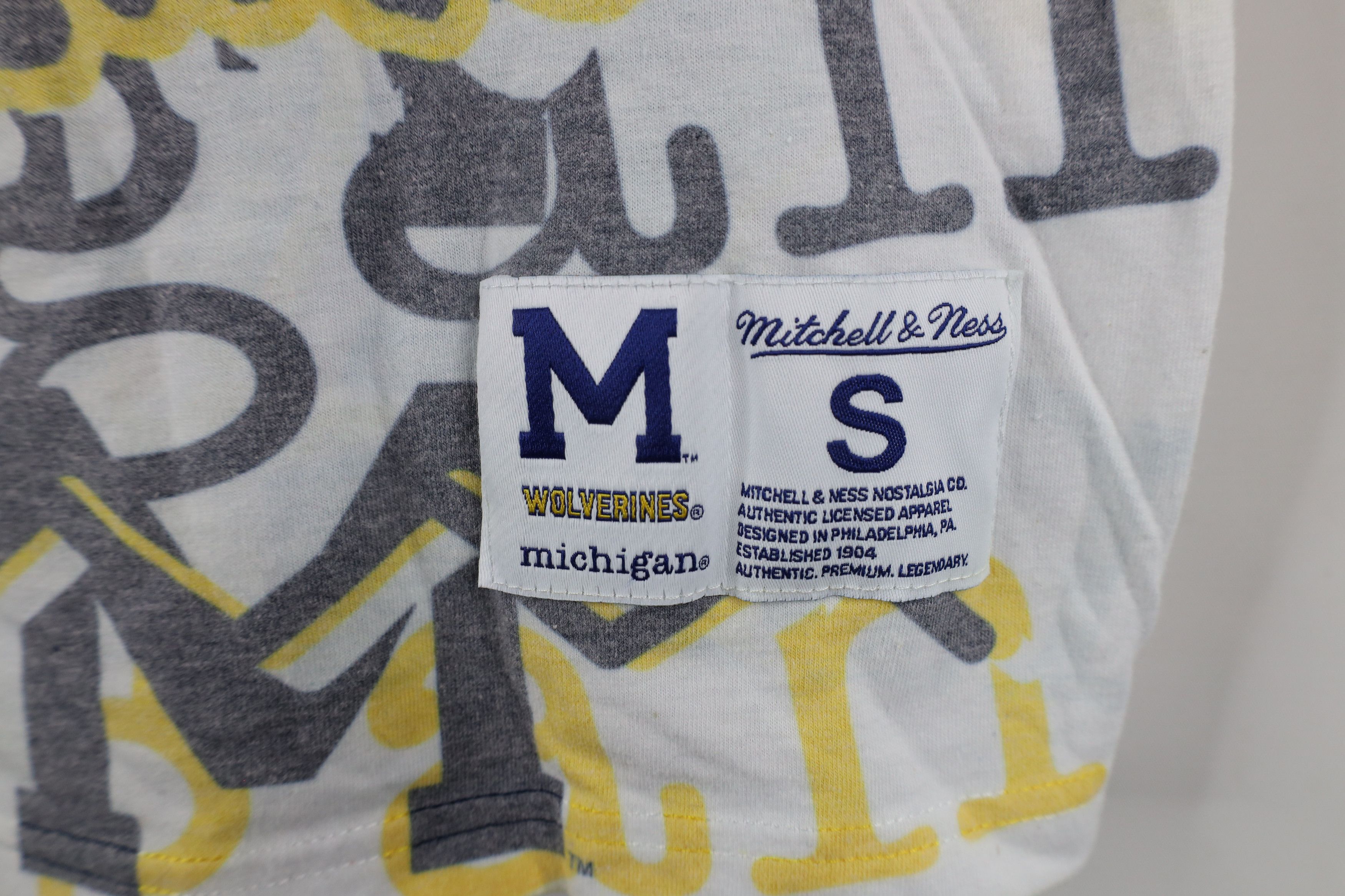 Mitchell & Ness × Vintage Vintage Mitchell & Ness Print University of Michigan T-Shirt Size US S / EU 44-46 / 1 - 4 Thumbnail