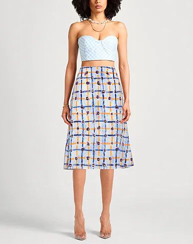Marni oc11z0525 Midi Skirt in Light Blue Size 30" / US 8 / IT 44 - 3 Thumbnail